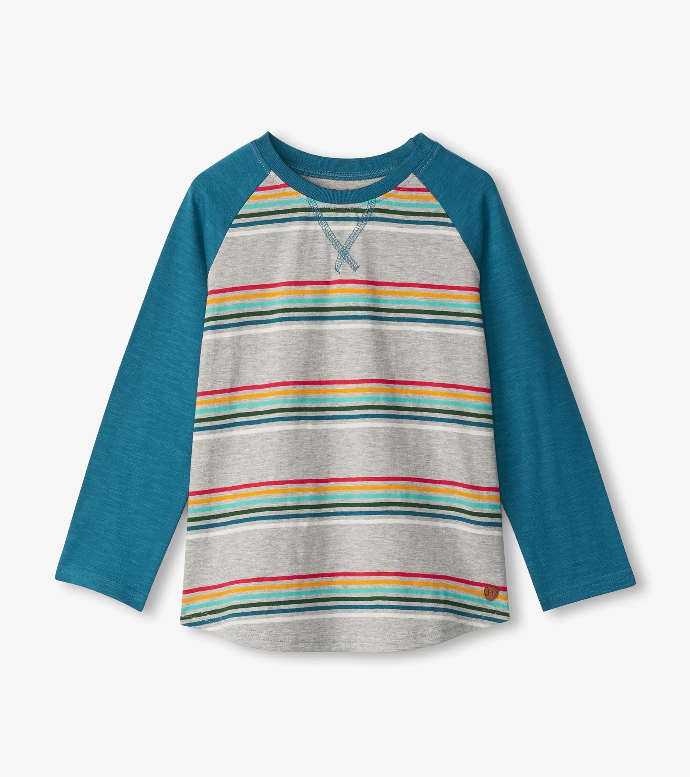 BOY Hatley Tops*Boys Retro Stripes Long Sleeve Raglan T-Shirt