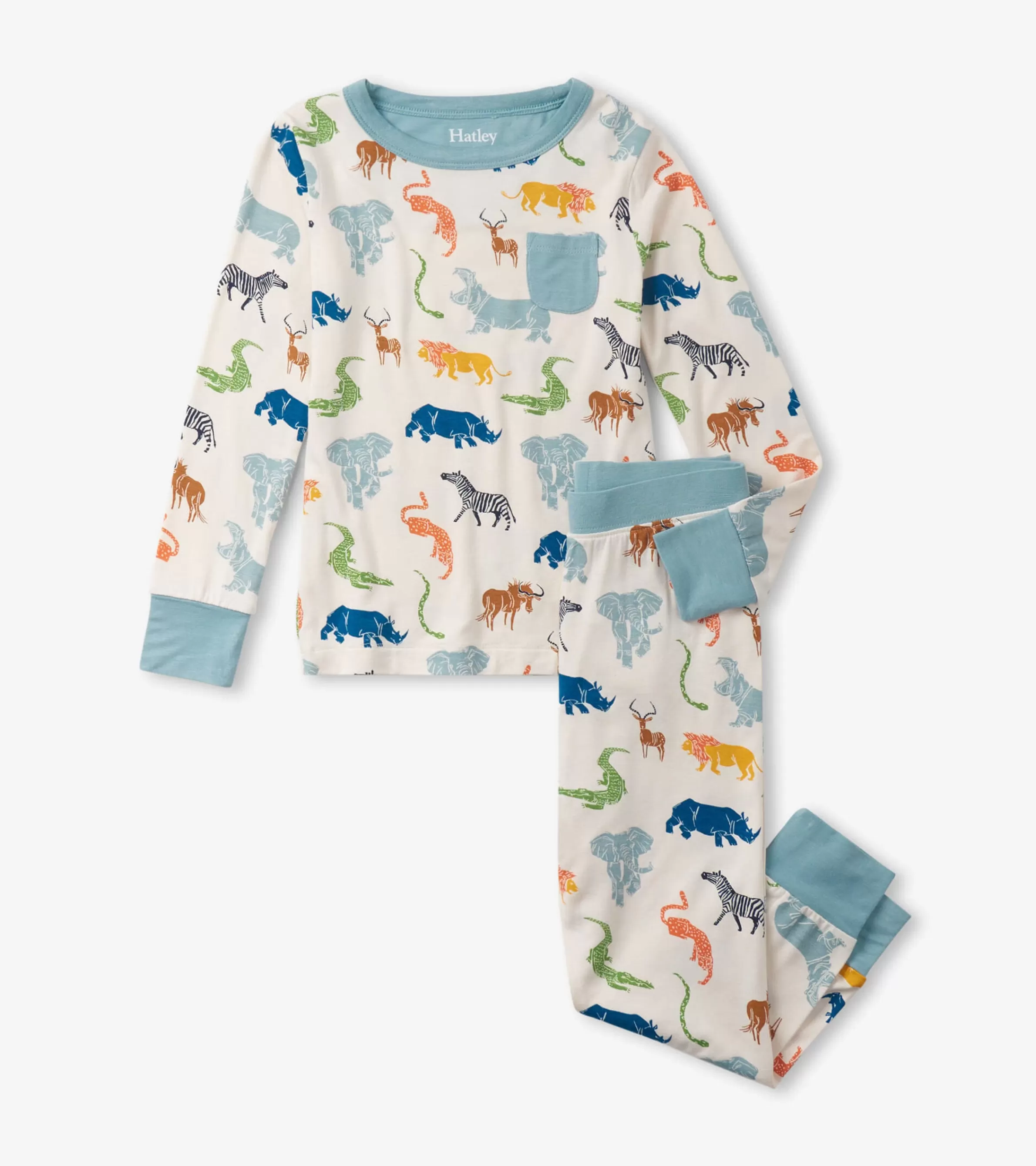 BOY Hatley Sleepwear | Sleepwear*Boys Scratchy Safari Bamboo Pajama Set