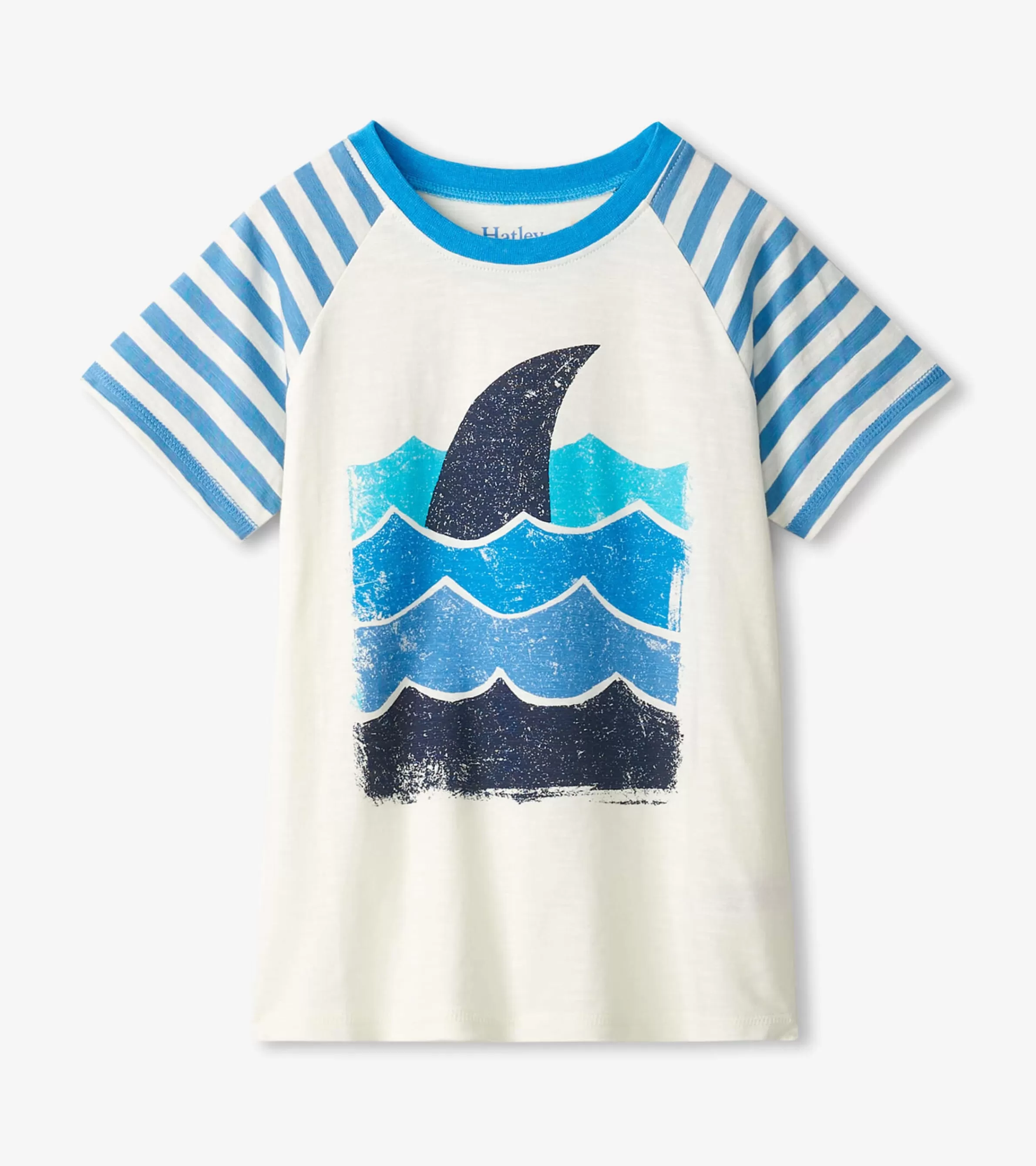 BOY Hatley Tops*Boys Shark Fin Waves Raglan T-Shirt