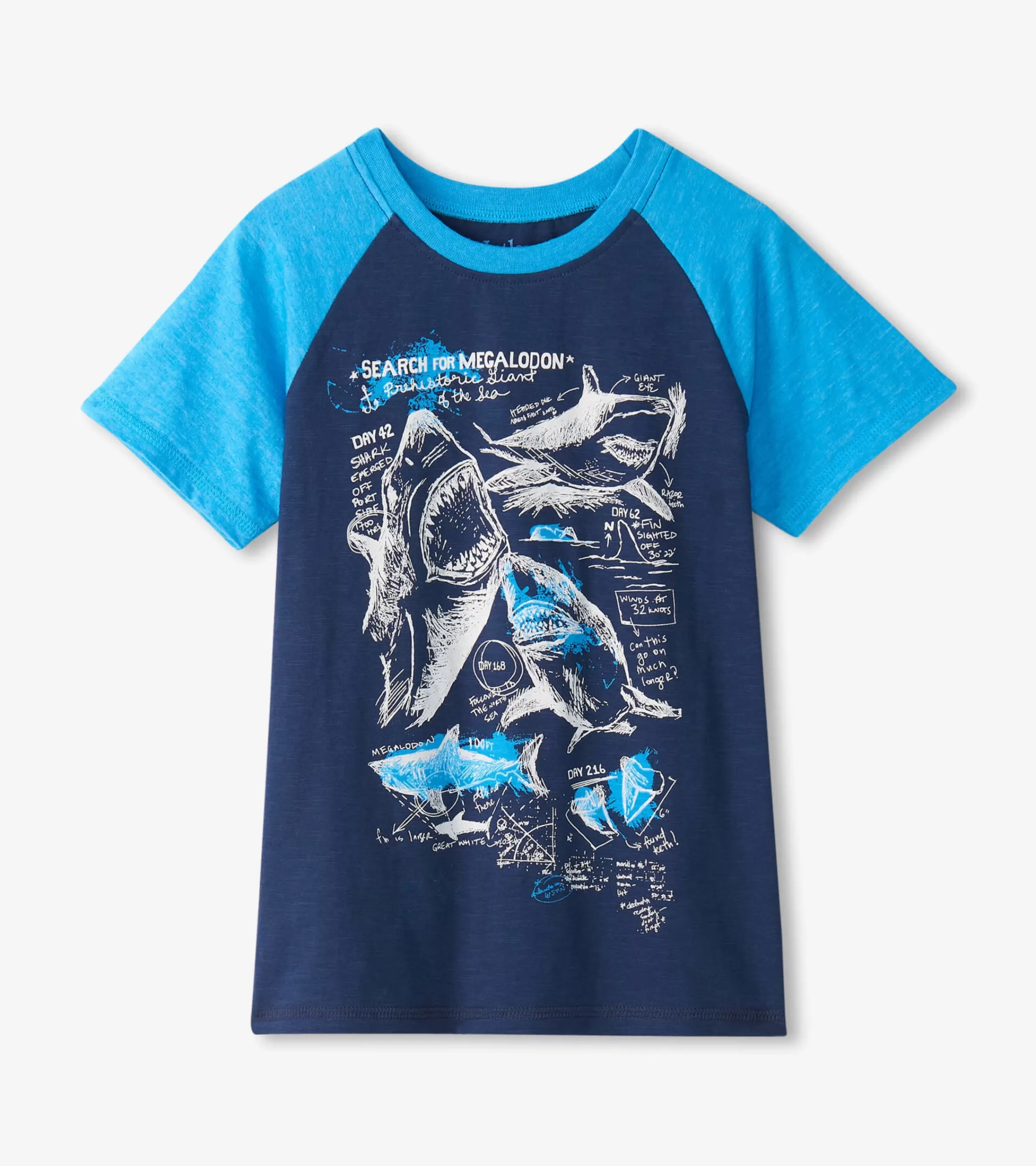 BOY Hatley Tops*Boys Sharks Raglan T-Shirt