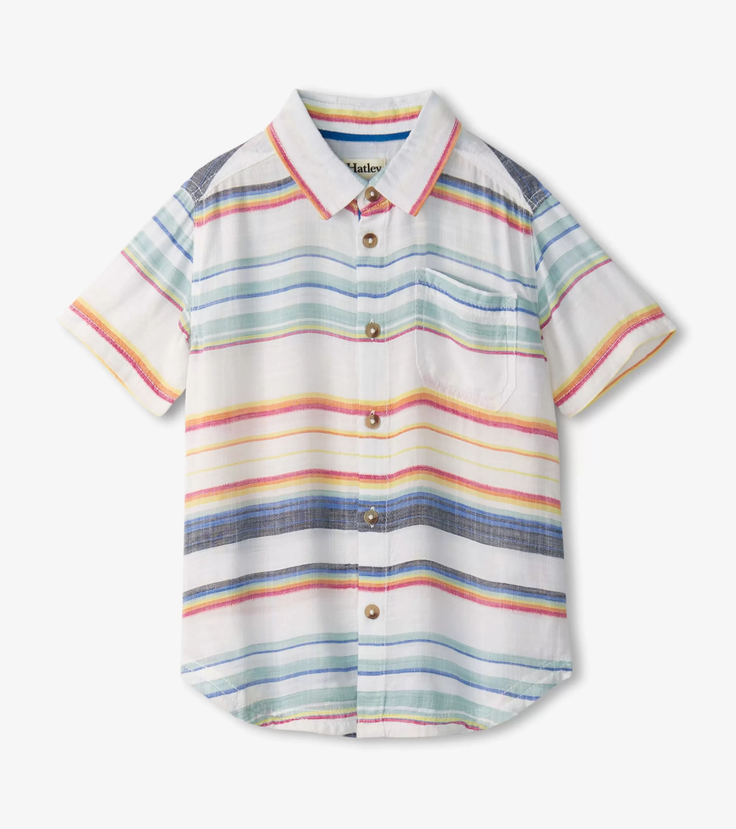 BOY Hatley Tops*Boys Summer Stripe Short Sleeve Button Down