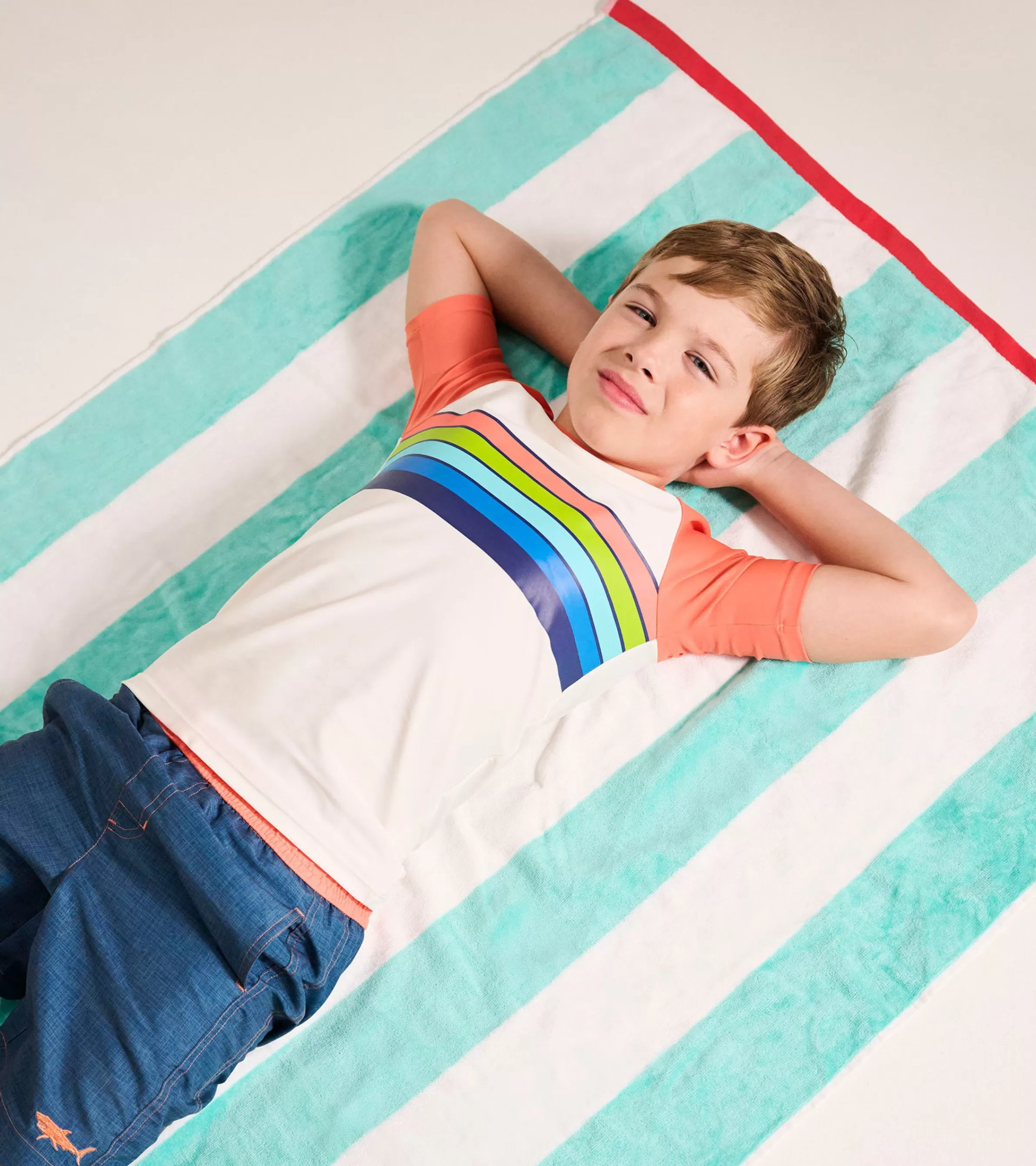 BOY Hatley Swimwear | Swimwear*Boys Surfer Stripes Short Sleeve Rashguard