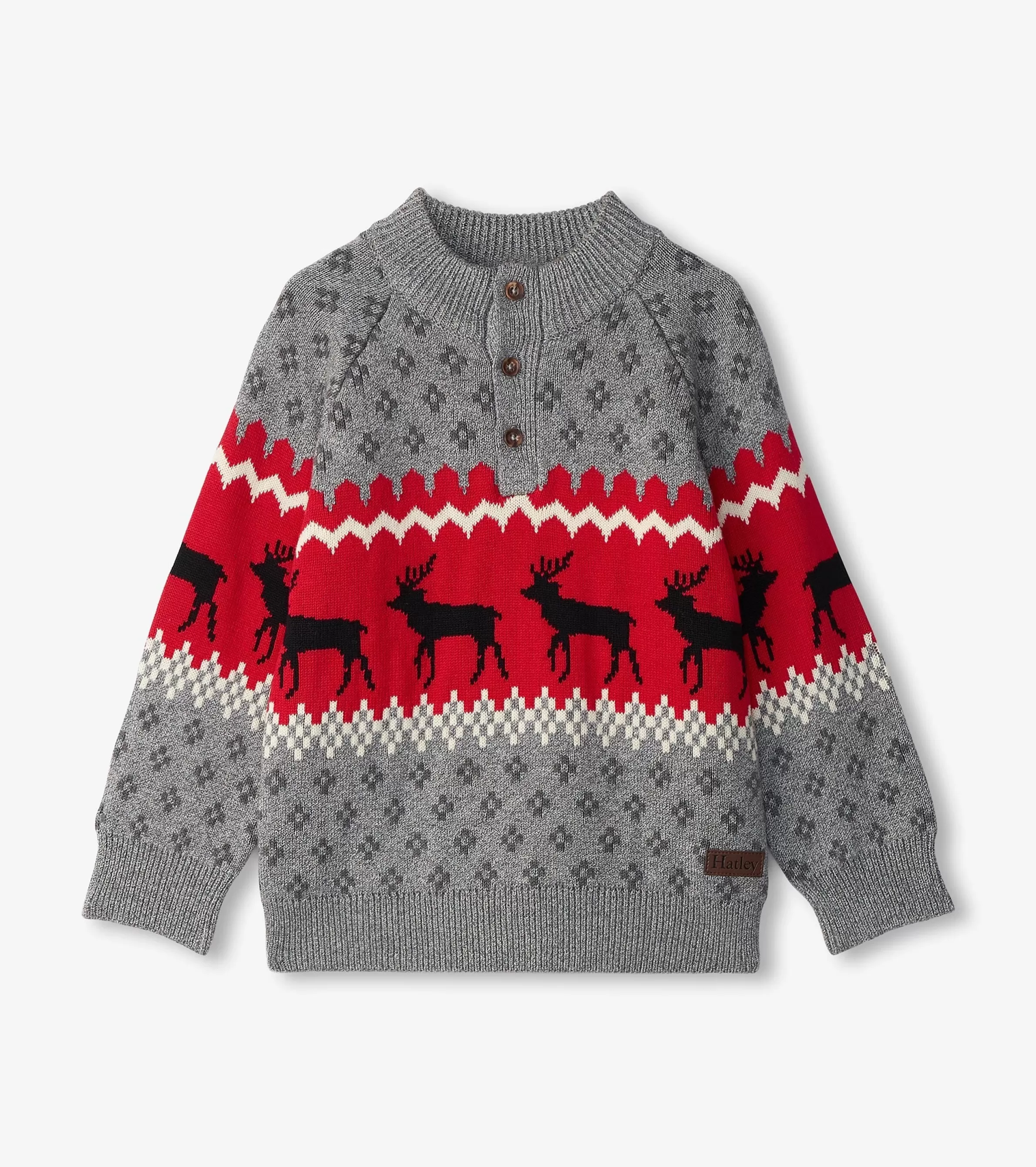 BOY Hatley Sweaters*Boys Winter Elks Mockneck Sweater