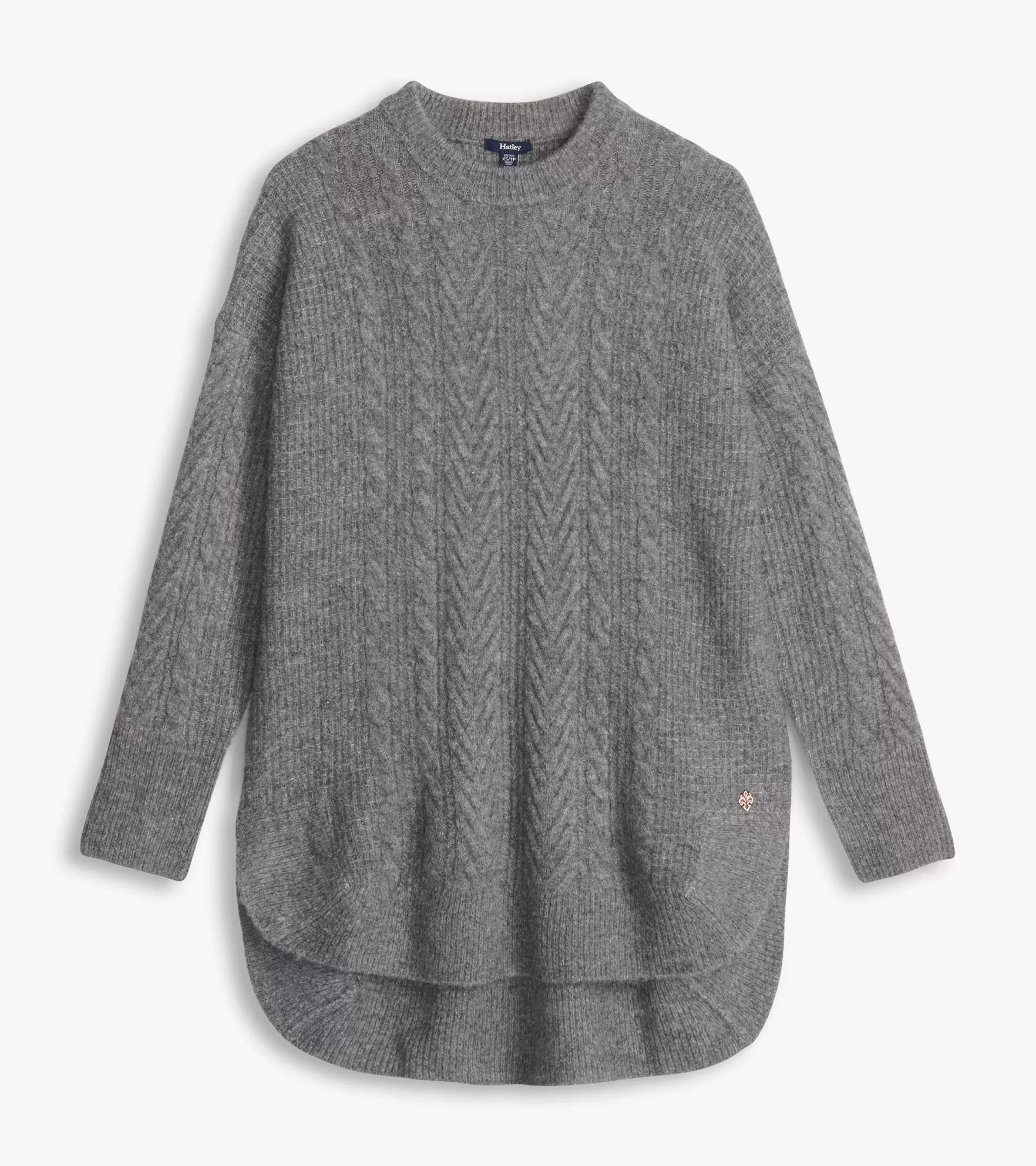 Women Hatley Sweaters | Tops*Cable Knit Tunic - Charcoal Heather