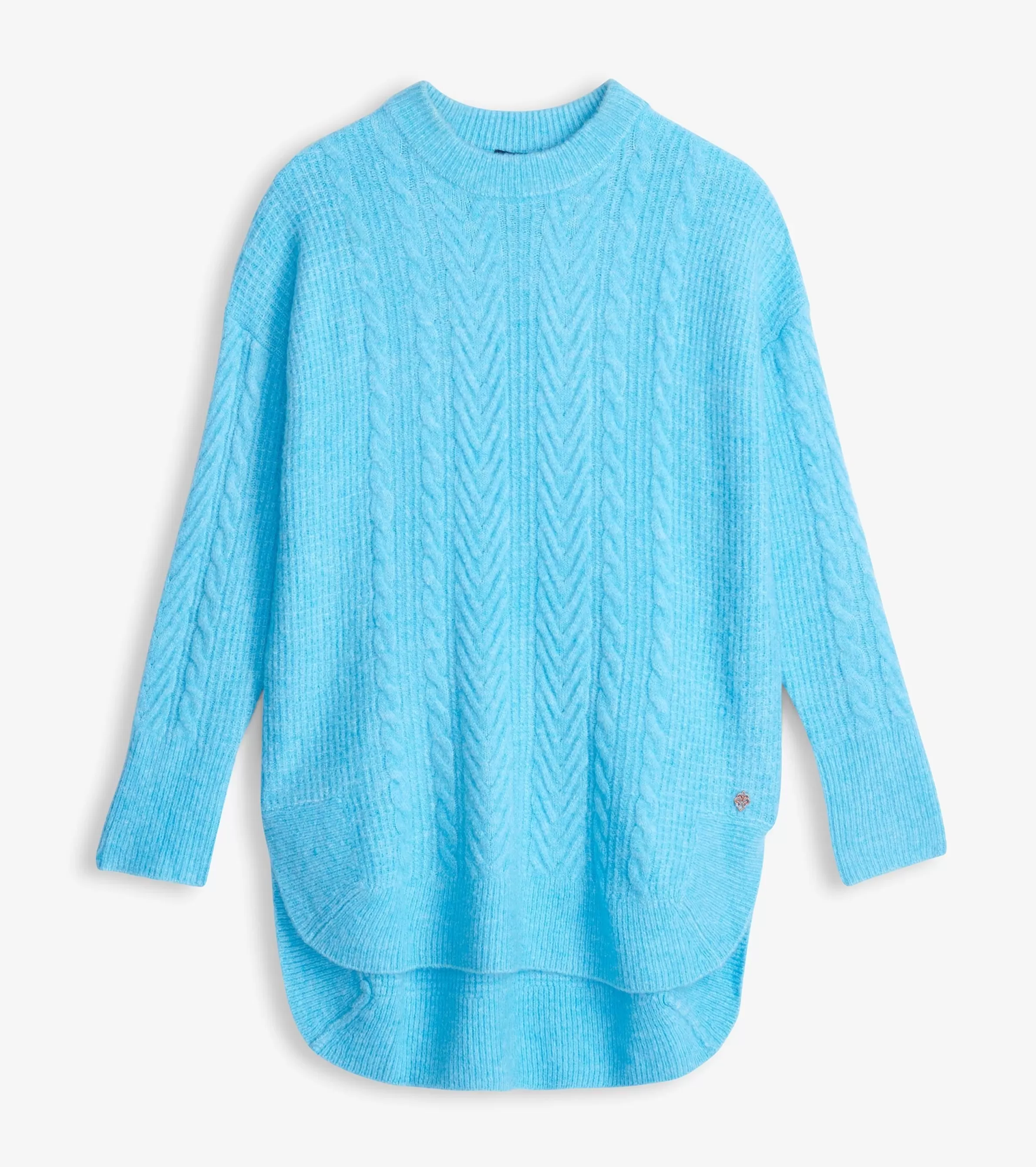 Women Hatley Sweaters | Tops*Cable Knit Tunic - Sky Blue