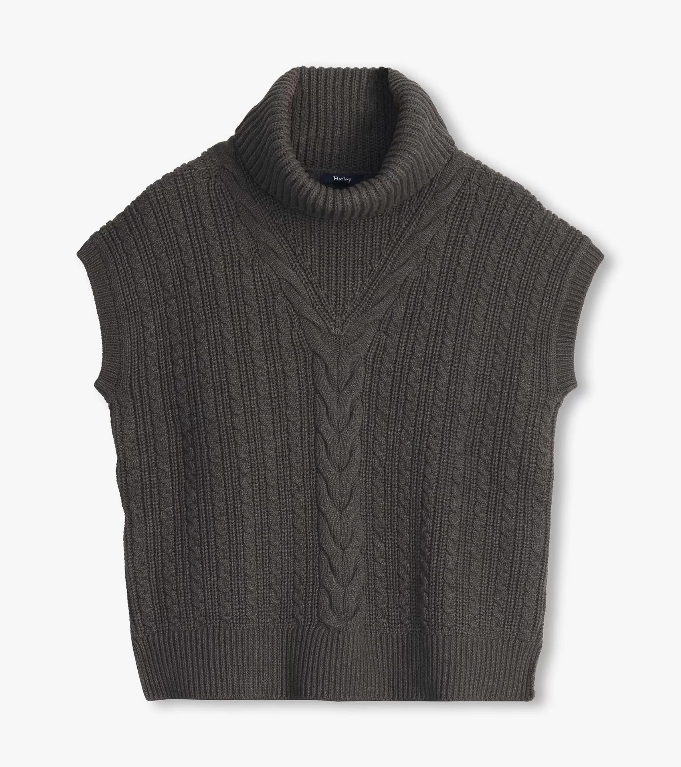 Women Hatley Sweaters | Tops*Cable Knit Vest - Charcoal Grey