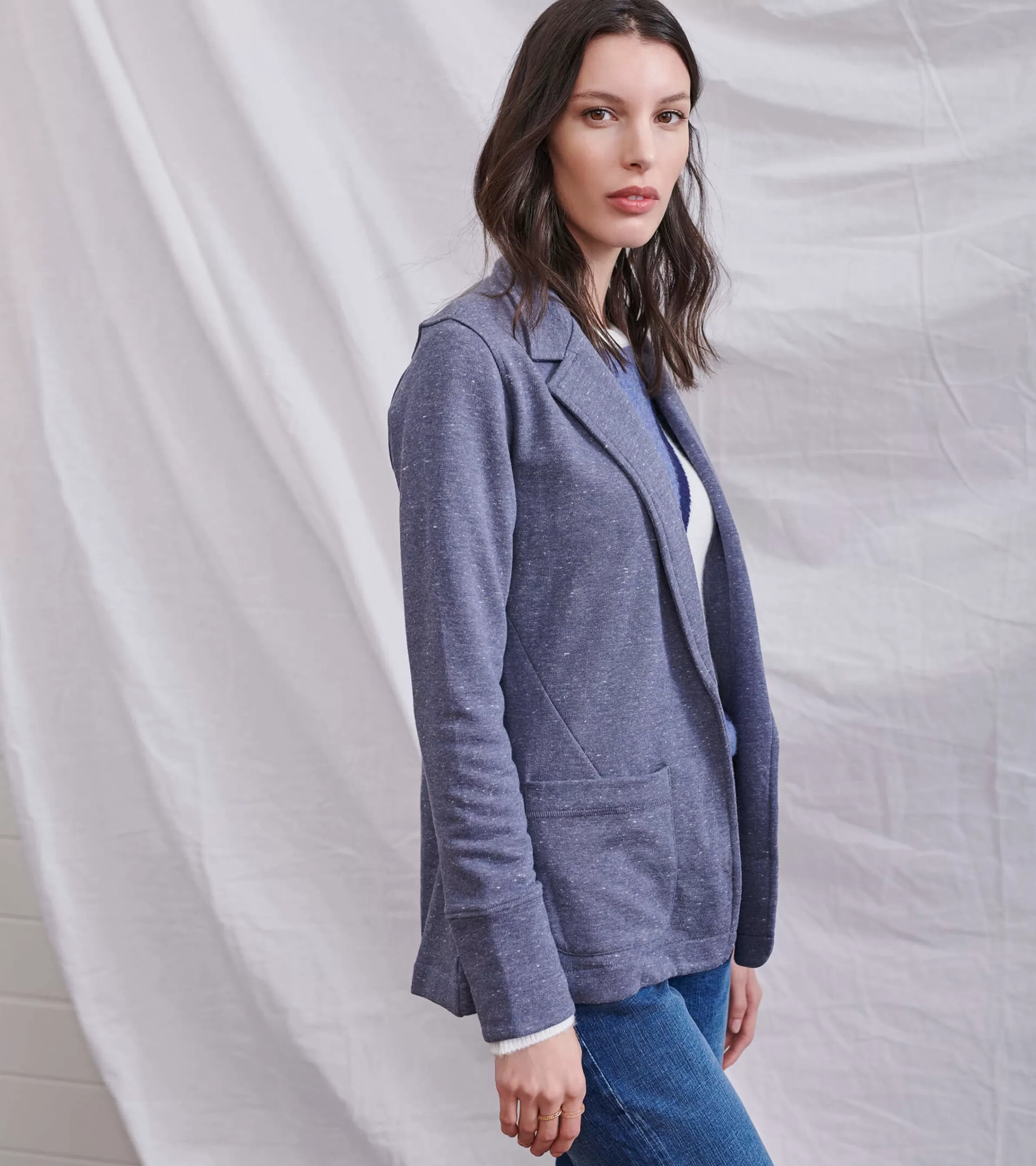 Women Hatley Sweaters | Outerwear*Chelsea Knit Blazer - Indigo Speckle