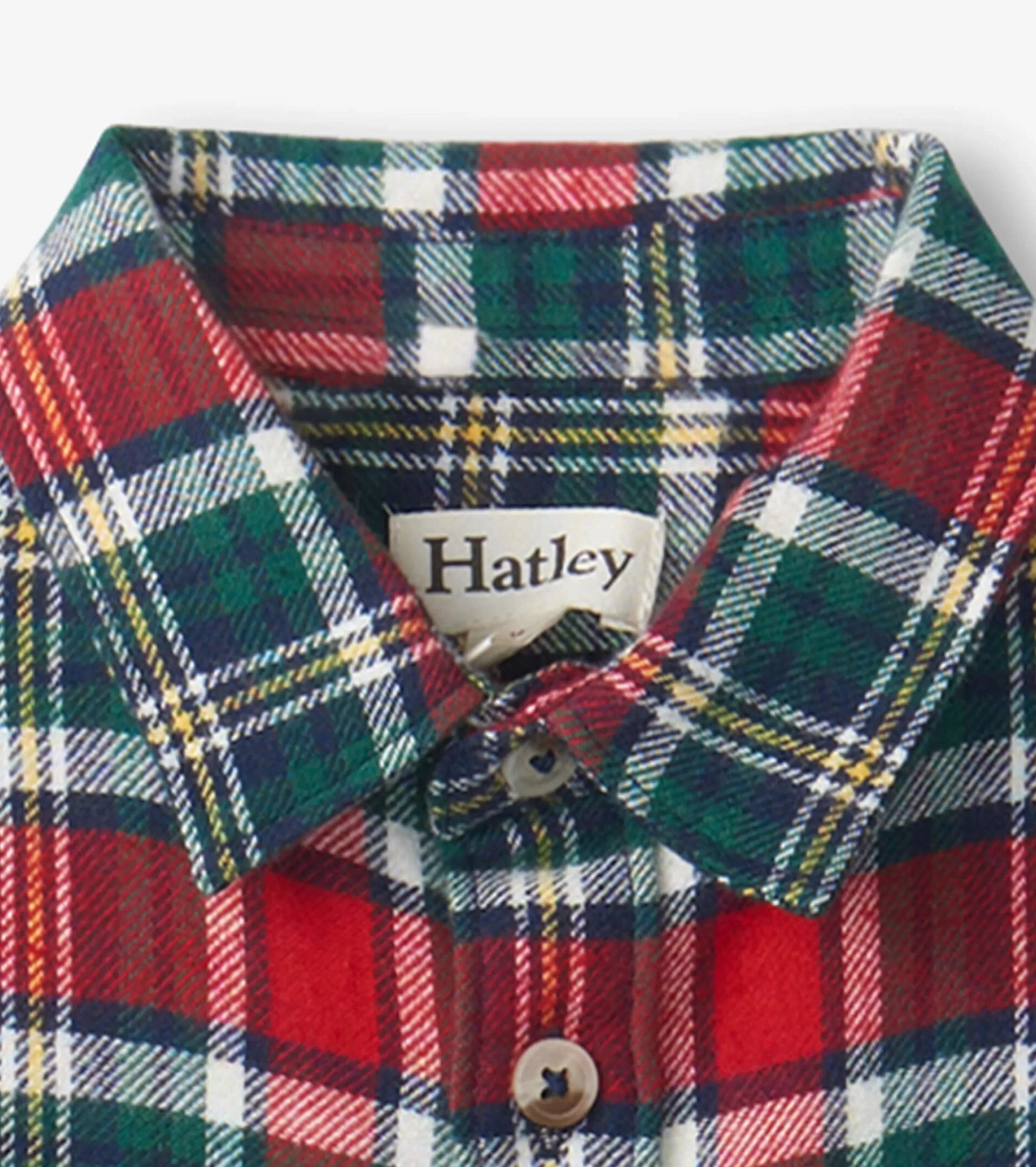 Hatley Tops*Christmas Plaid Toddler Button Down Shirt