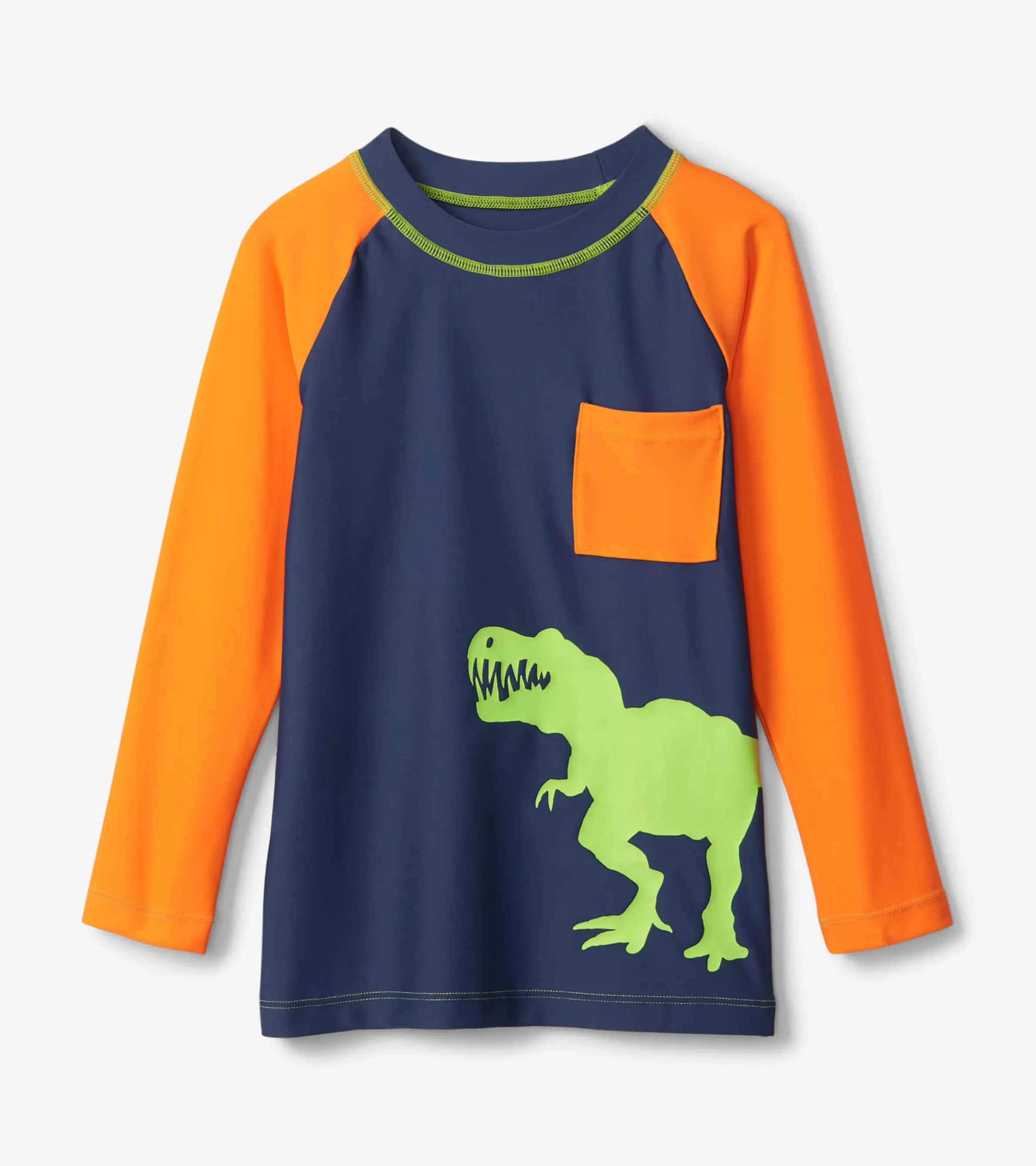 BOY Hatley Swimwear | Swimwear*Colourblock Dino Long Sleeve Pocket Rashguard