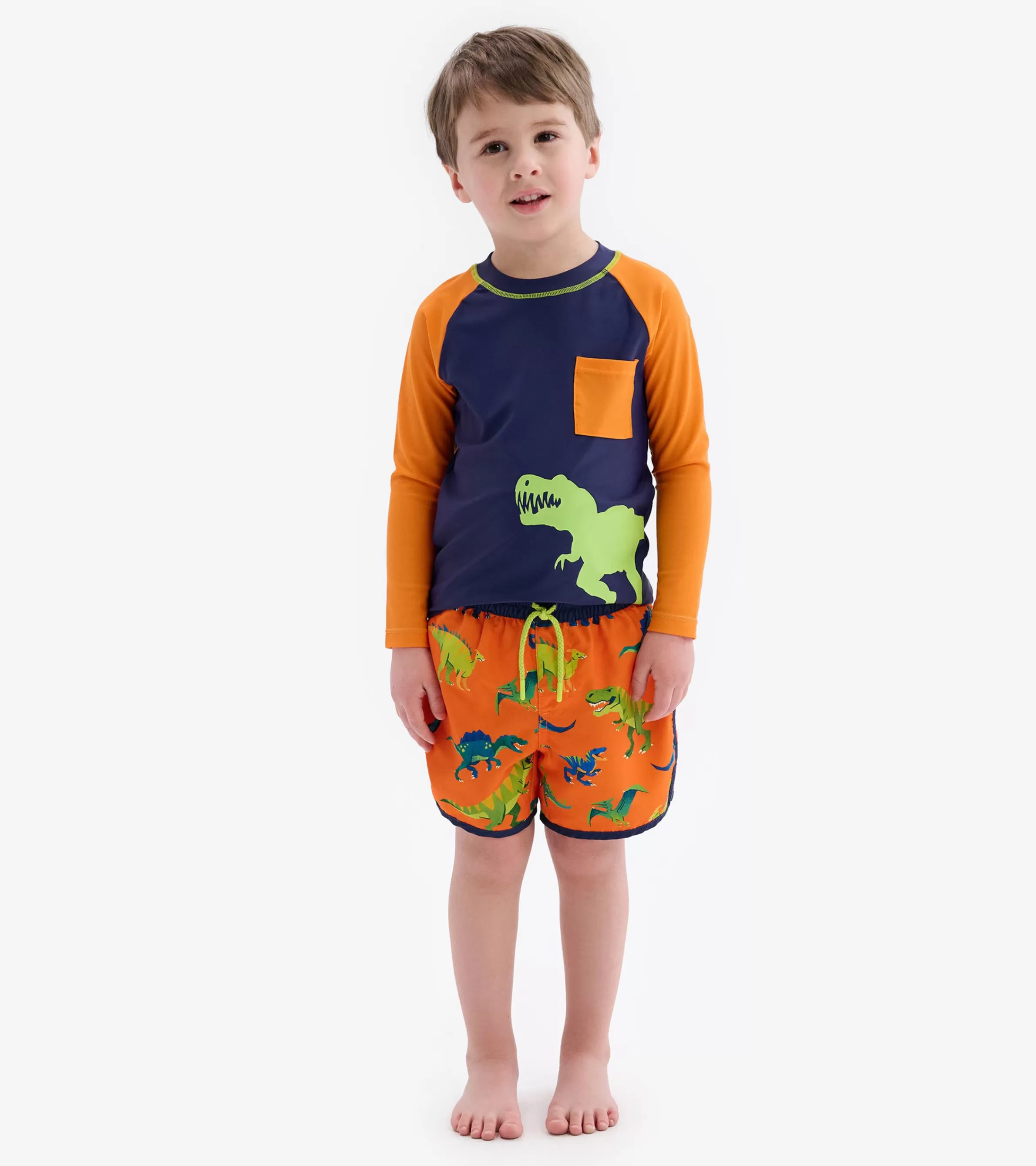 BOY Hatley Swimwear | Swimwear*Colourblock Dino Swim Shorts