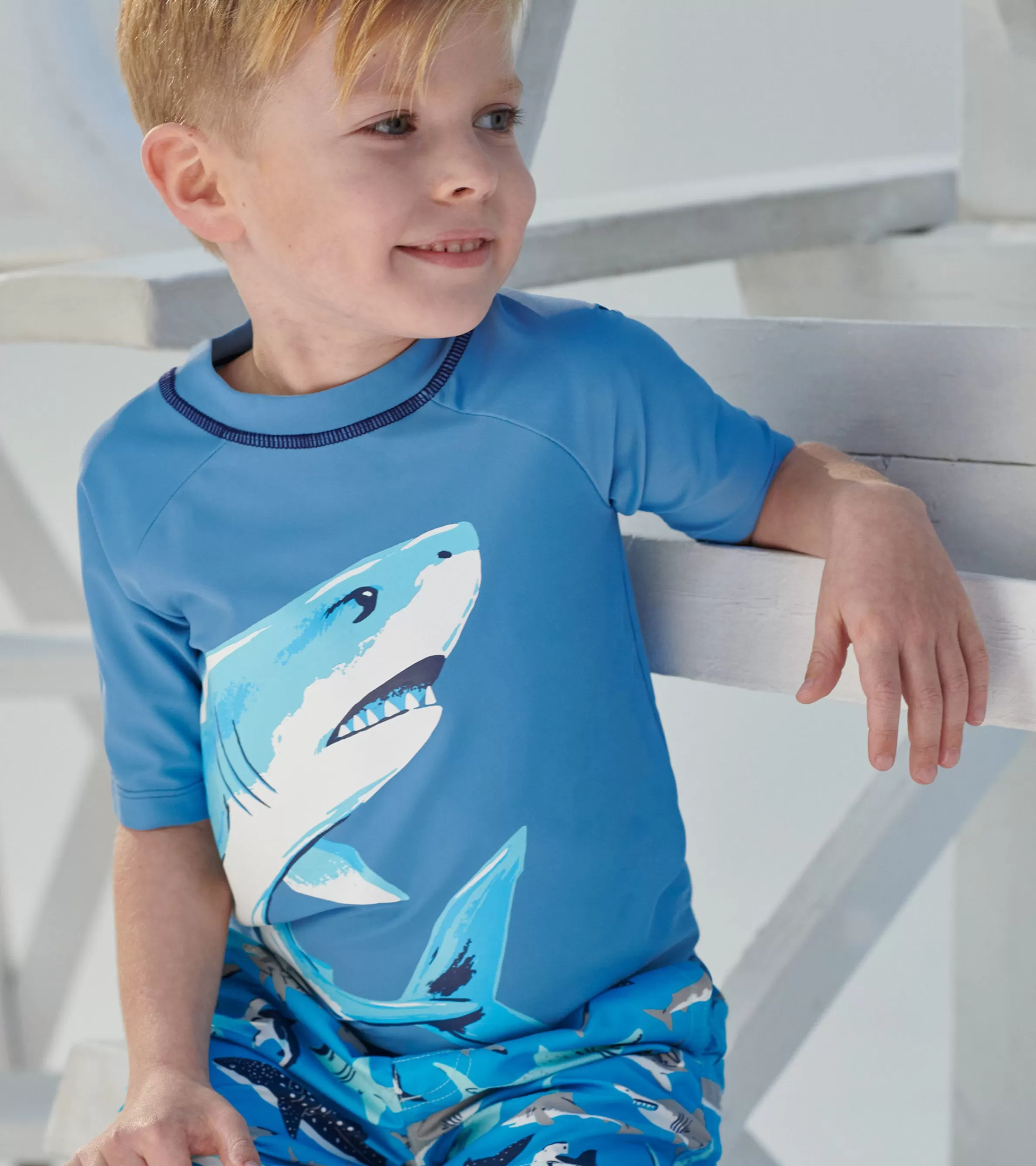 BOY Hatley Swimwear | Swimwear*Deep Sea Shark Short Sleeve Rashguard