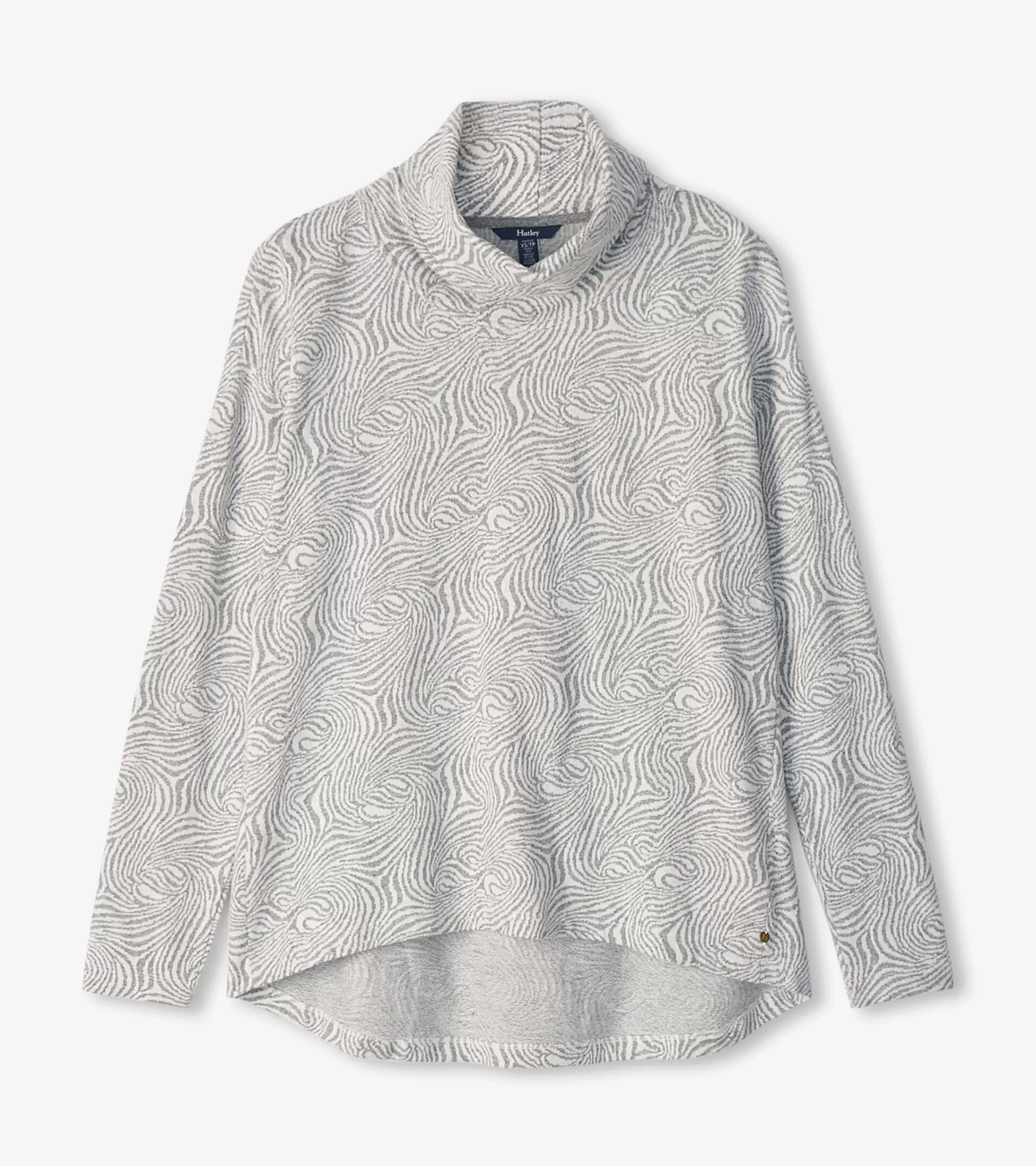 Women Hatley Tops*Funnel Neck Top - Textured Swirl