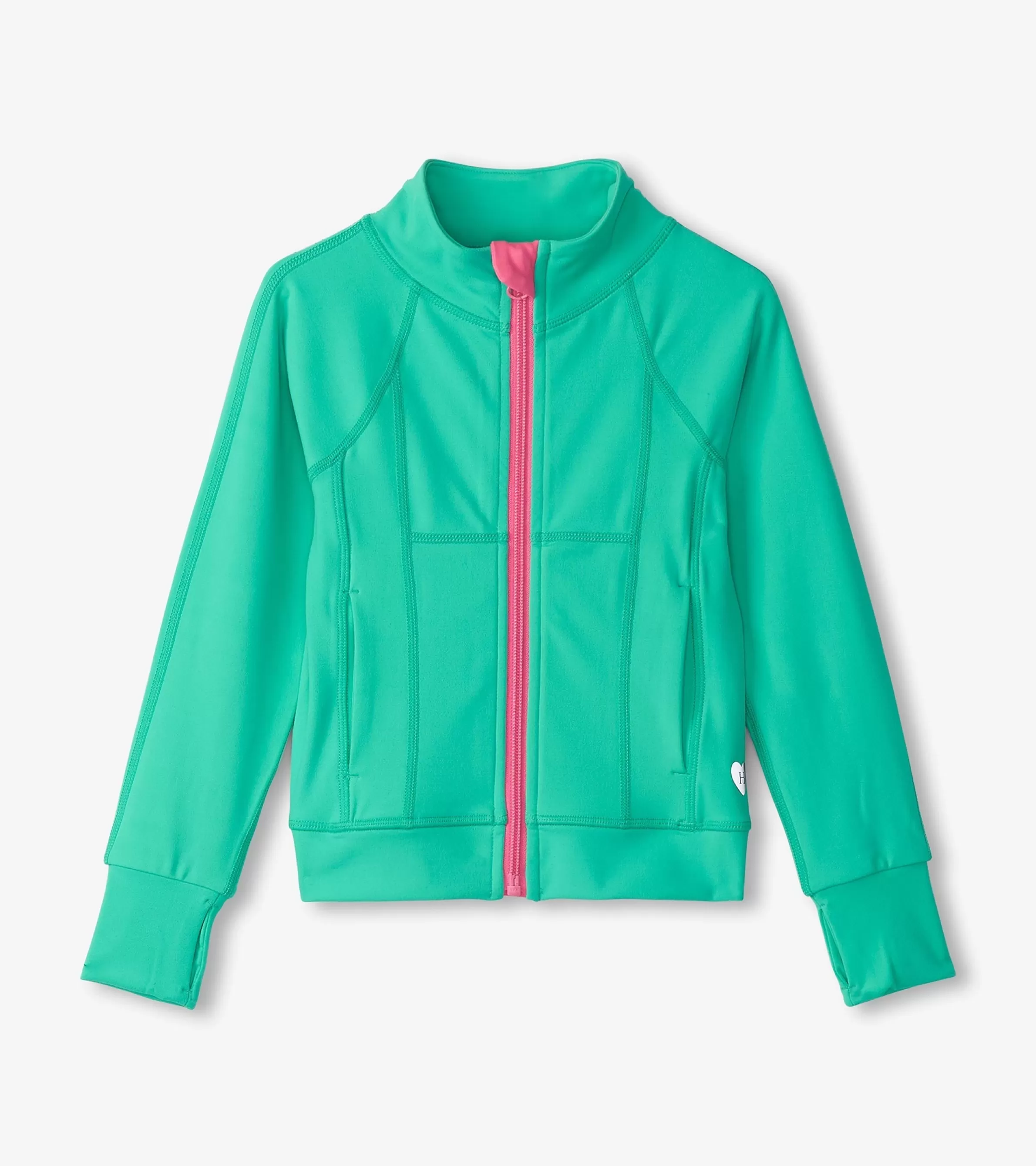 Hatley Sweaters*Girls Aqua Green Active Jacket