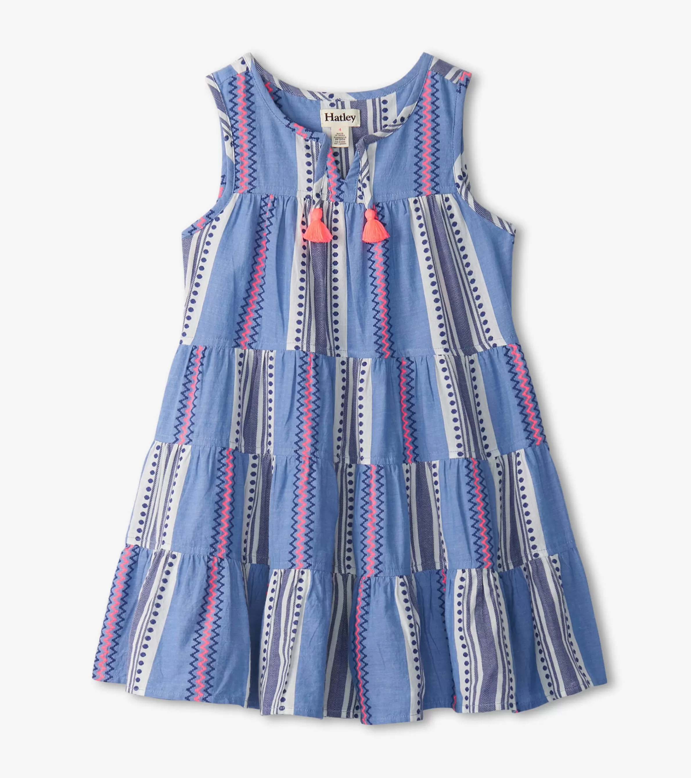 Hatley Dresses*Girls Boho Stripe Tiered Dress