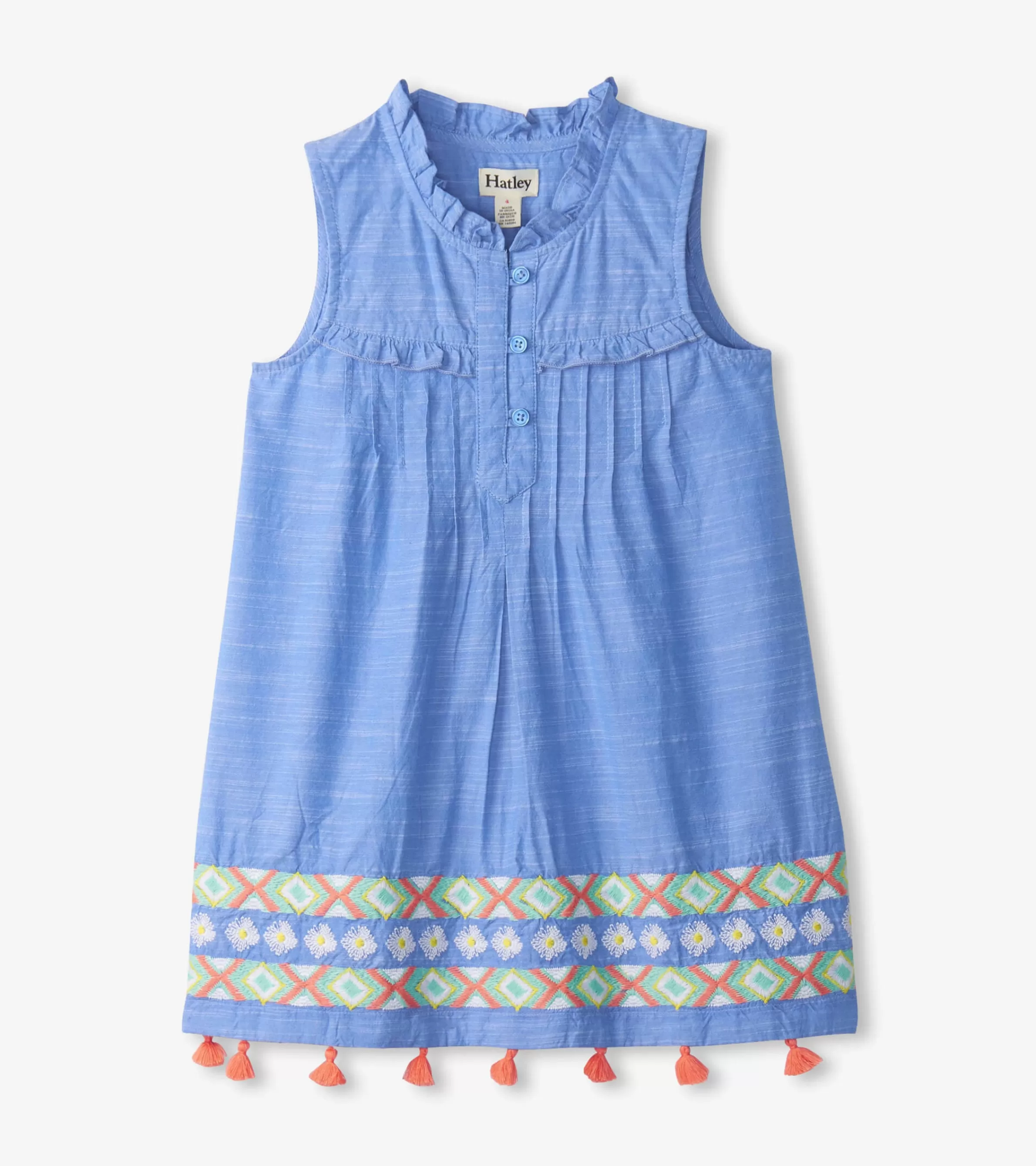 Hatley Dresses*Girls Chambray Pintuck Dress