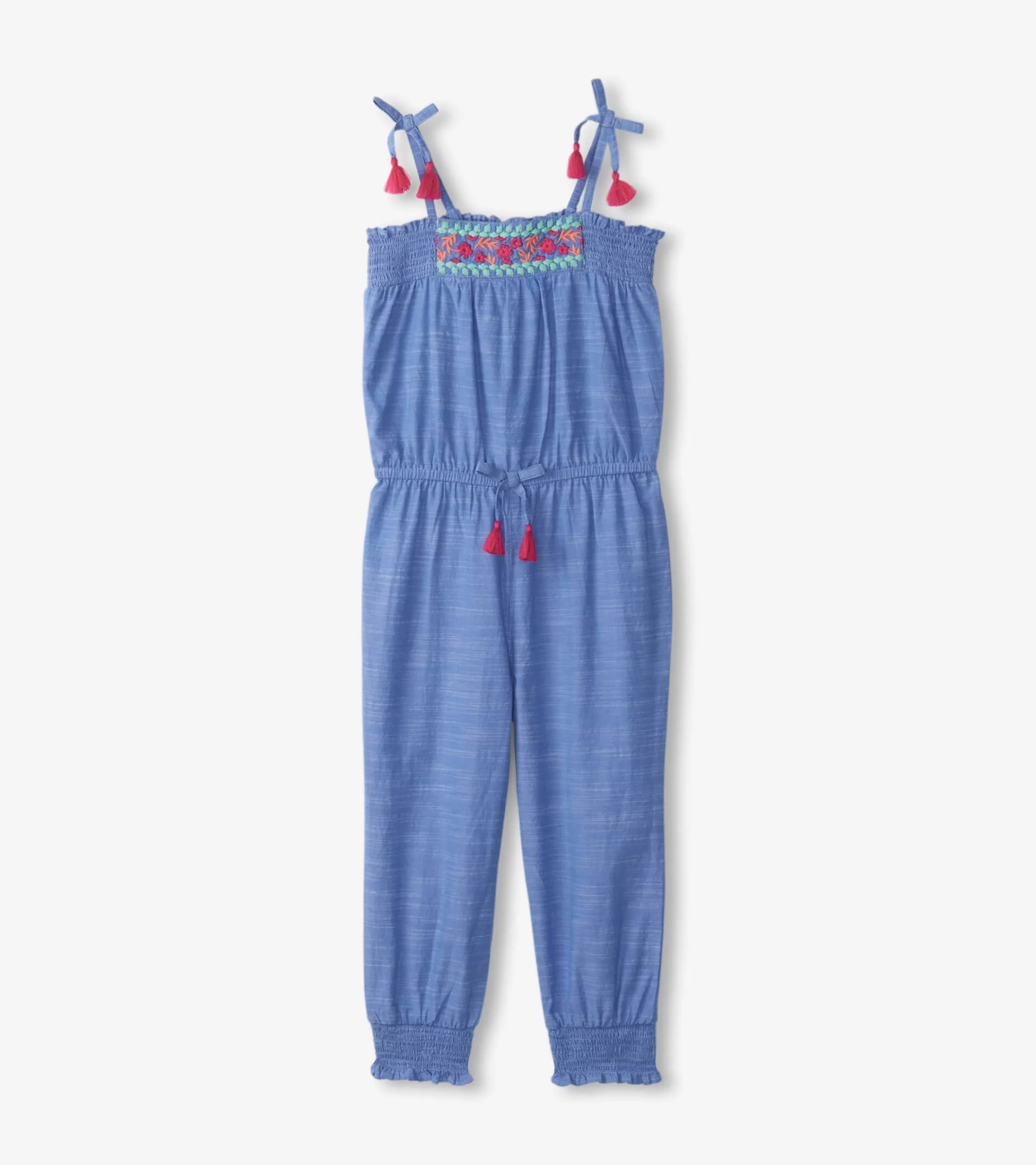 Hatley Rompers*Girls Chambray Smocked Jumpsuit