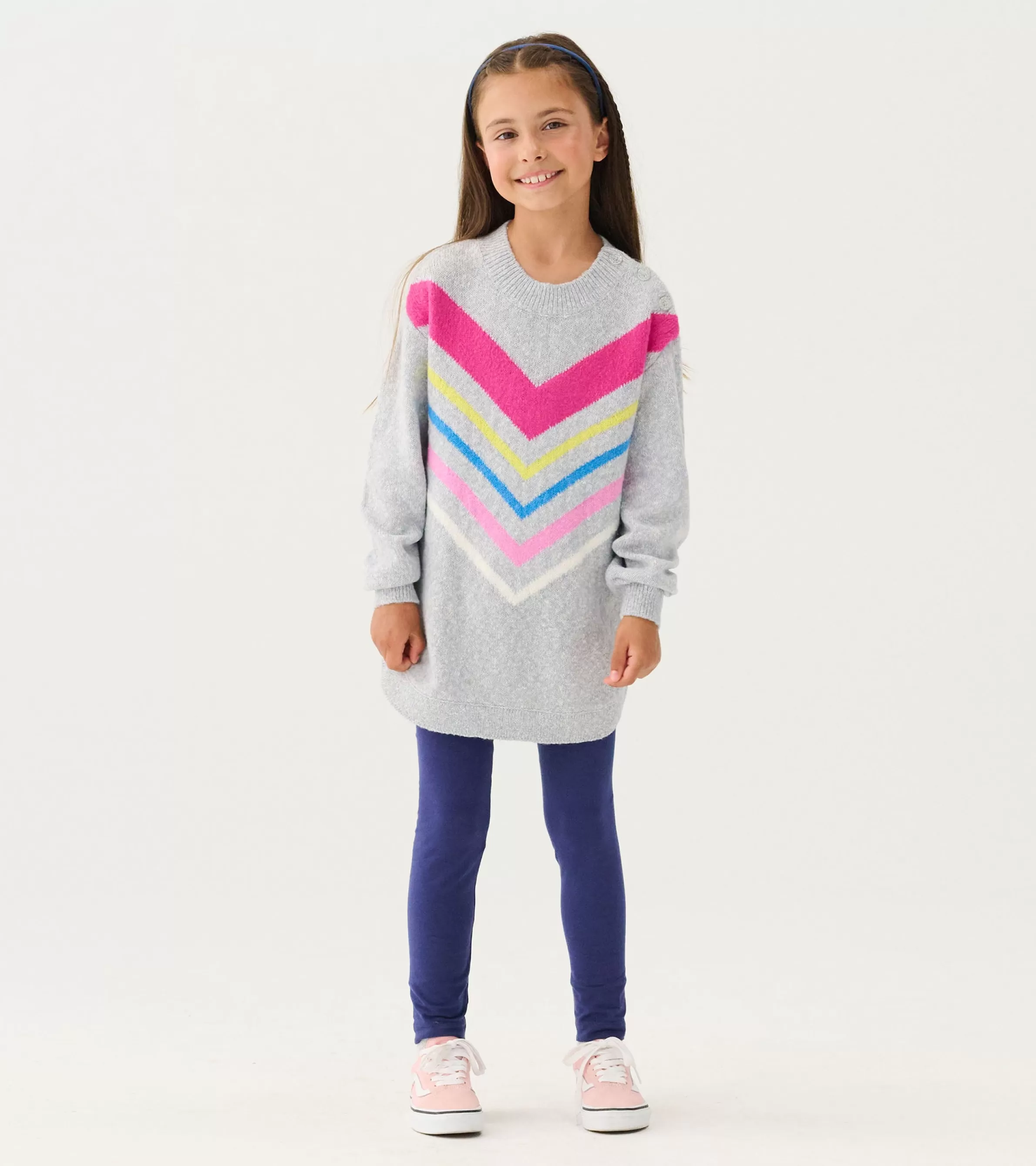 Hatley Sweaters*Girls Chevron Stripe Chunky Sweater Tunic