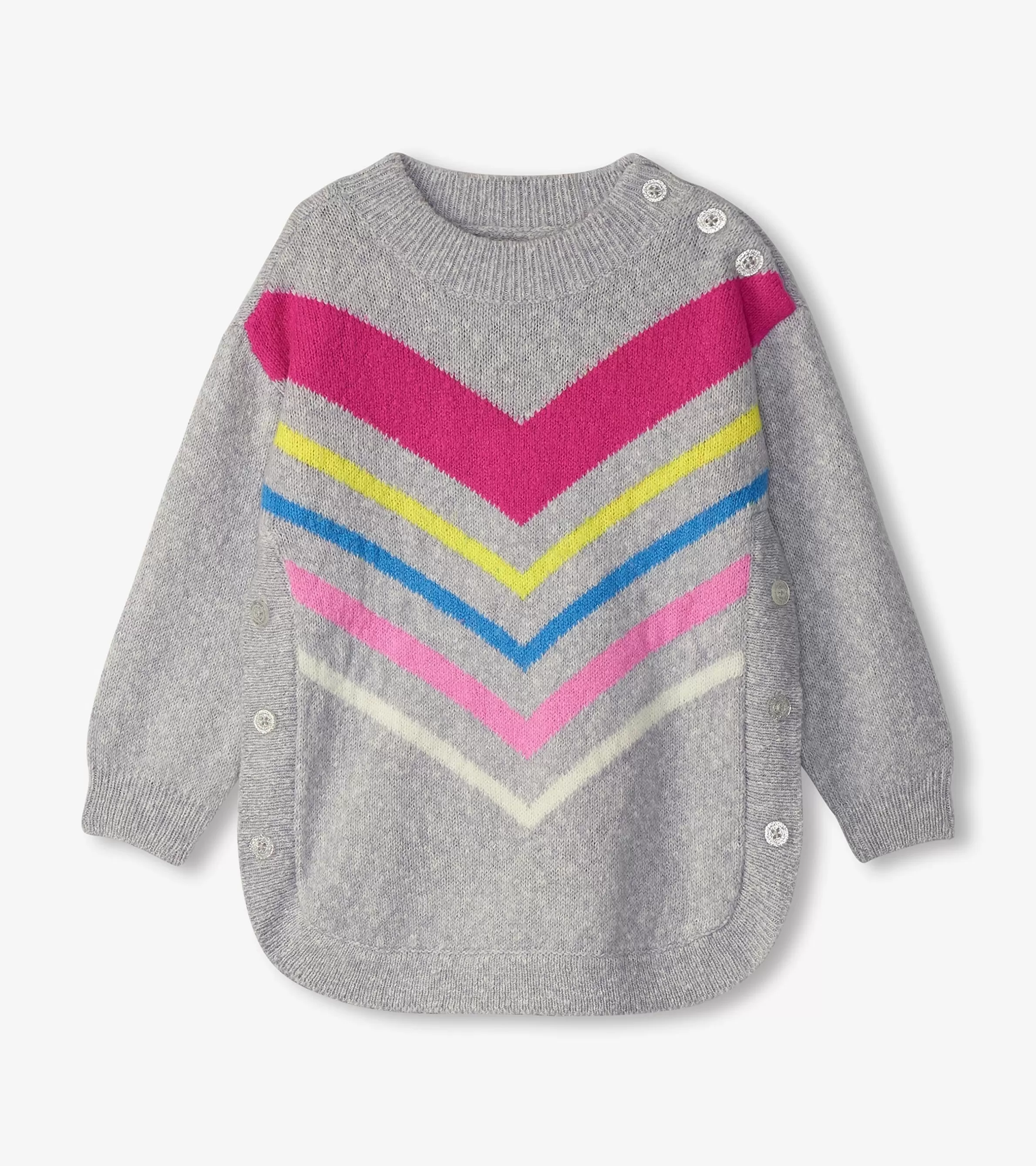 Hatley Sweaters*Girls Chevron Stripe Chunky Sweater Tunic