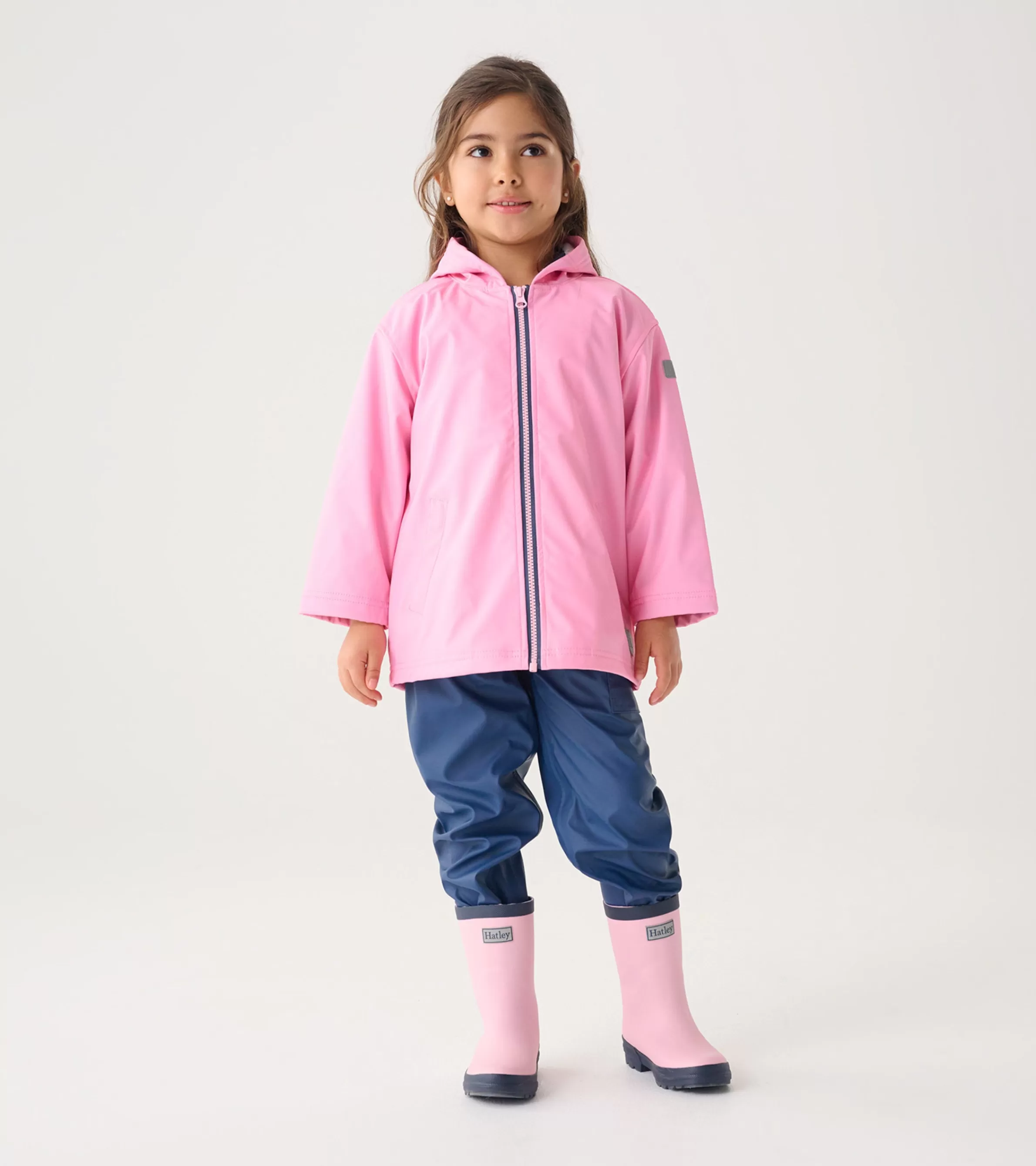 Hatley Rainwear | Rainwear*Girls Classic Pink Zip-Up Rain Jacket