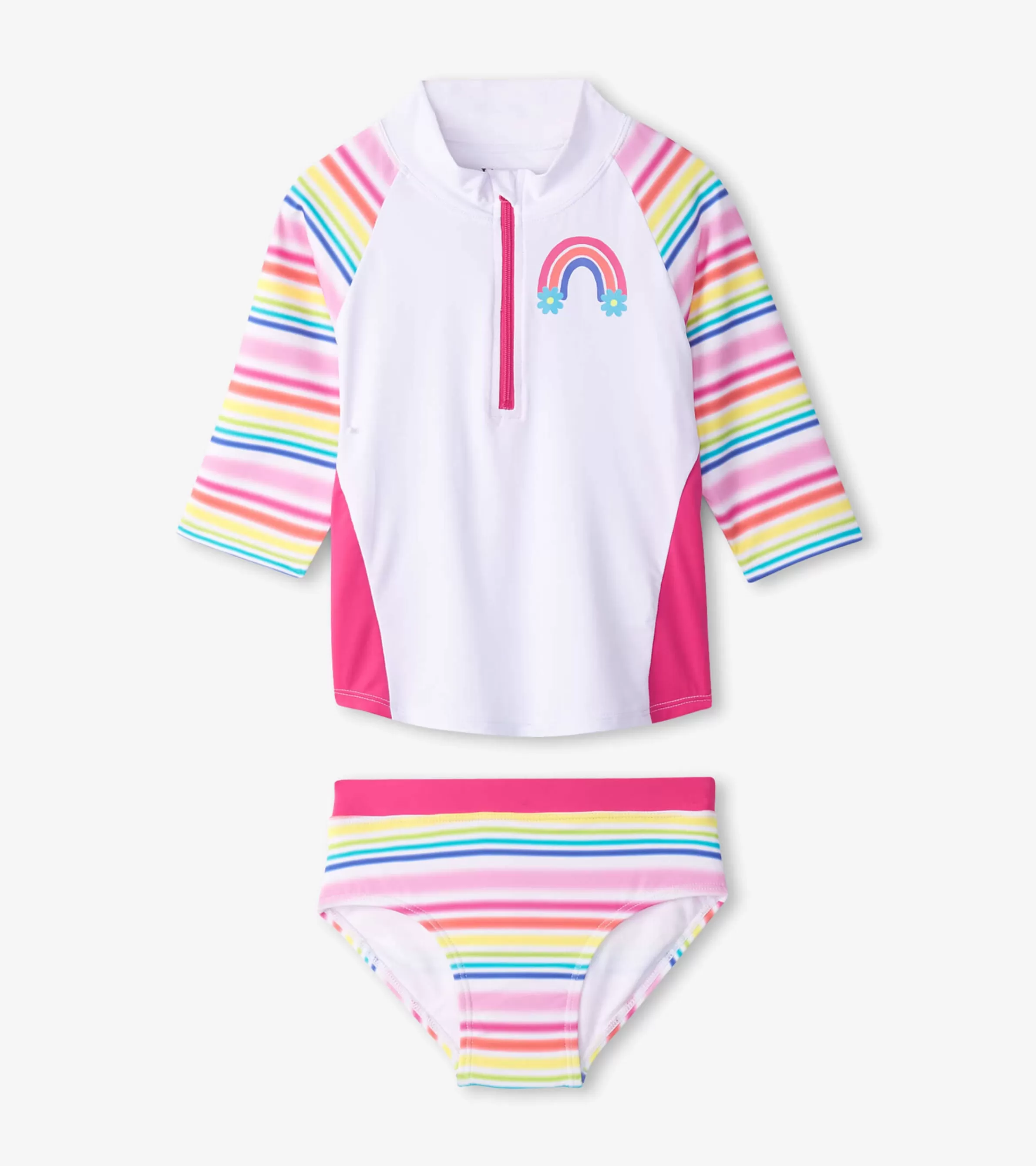 Hatley Swimwear | Swimwear*Girls Dazzling Stripes Two-Piece Rashguard Set