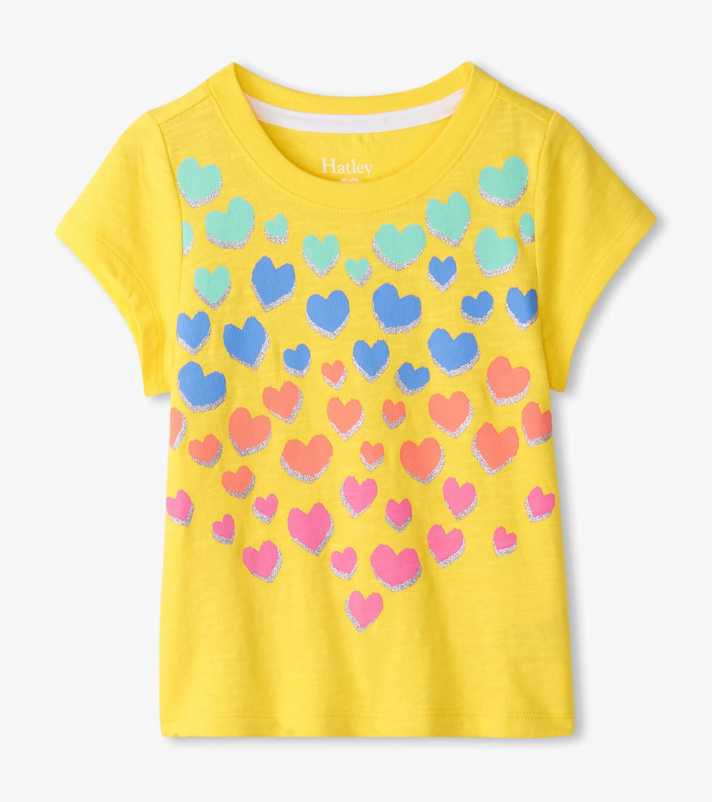 Hatley Tops*Girls Falling Hearts Graphic Tee