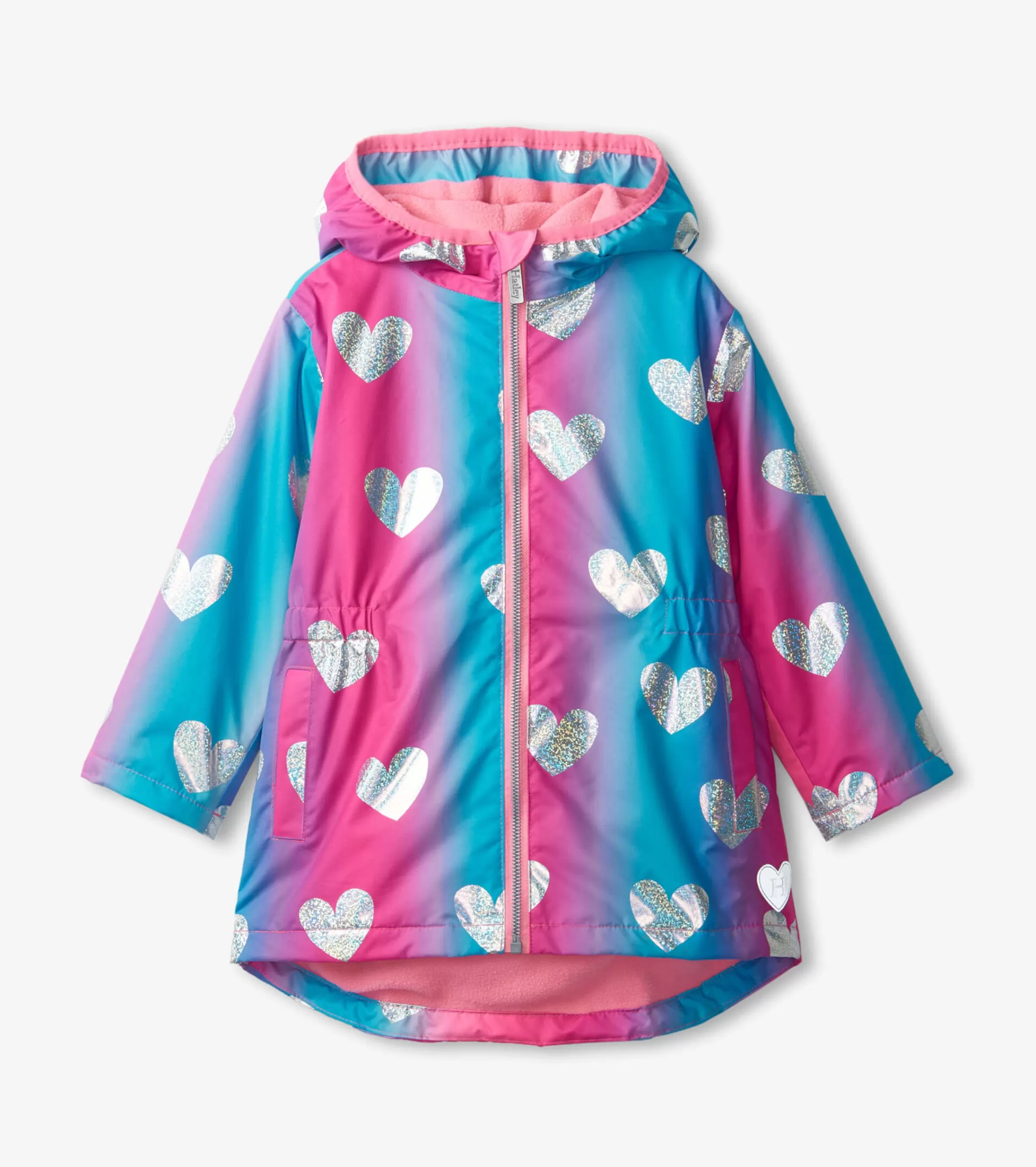 Hatley Rainwear | Rainwear*Girls Fun Hearts Zip-Up Lightweight Rain Jacket