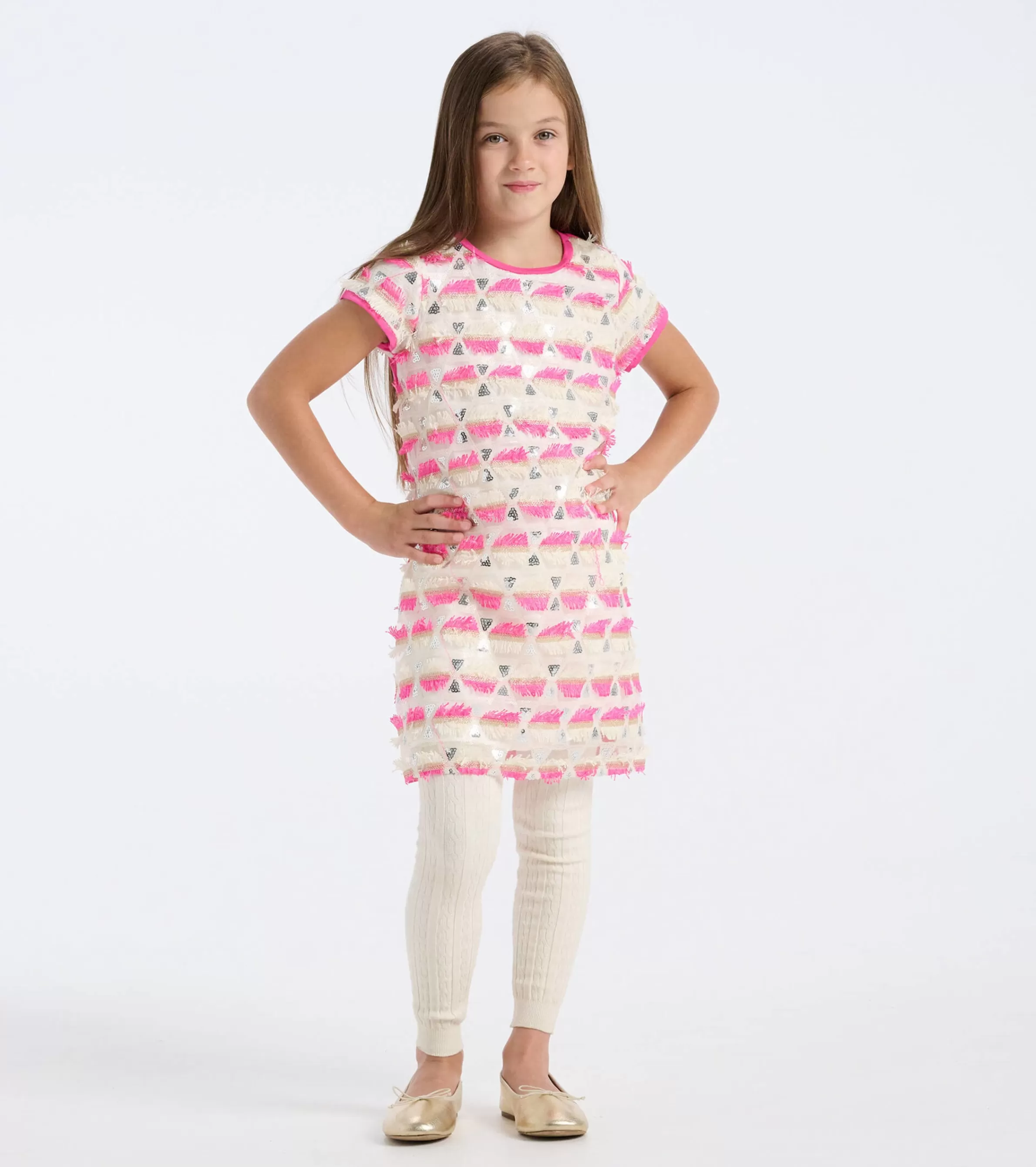 Hatley Dresses*Girls Geometric Sequins Cap Sleeve Dress