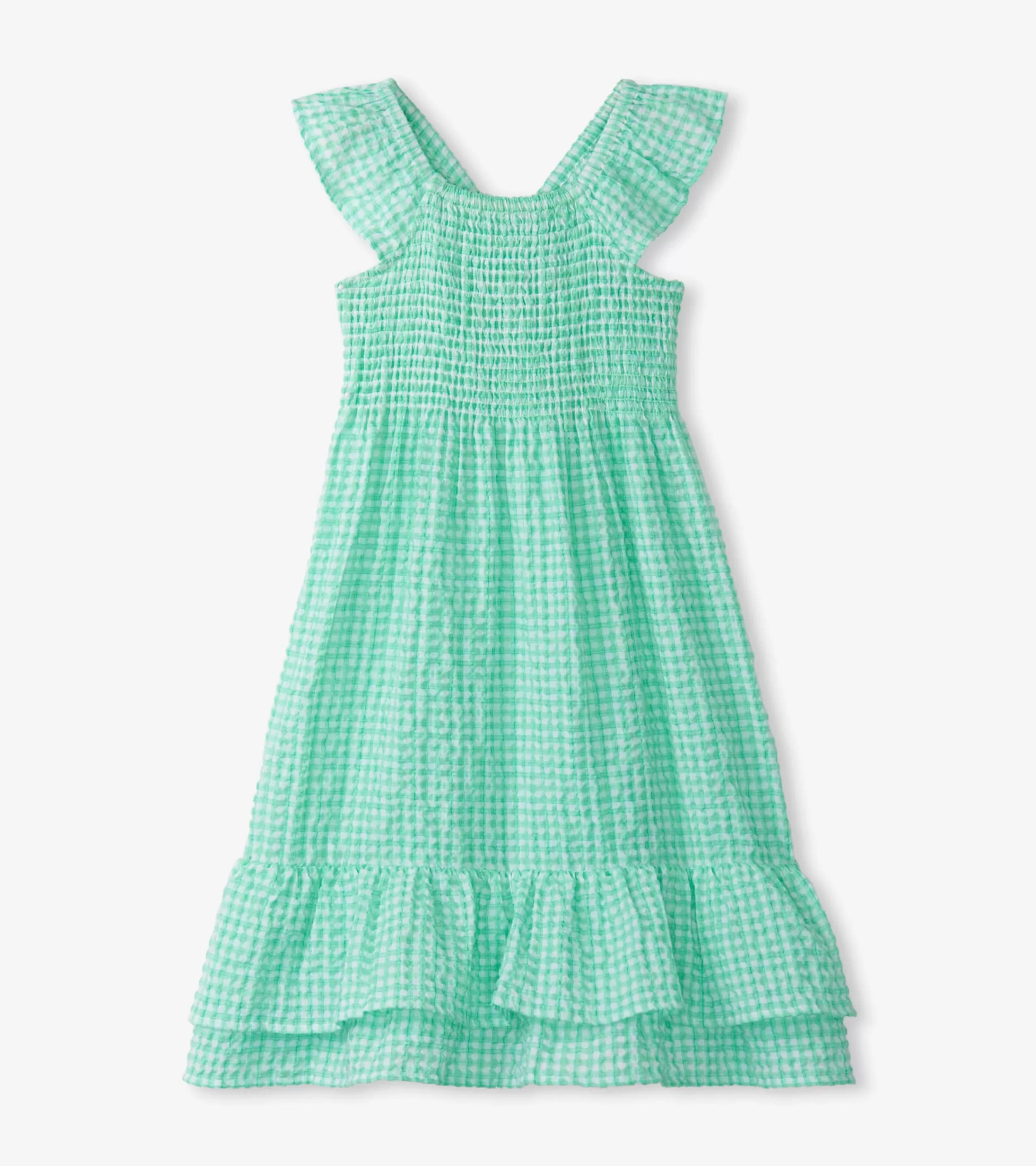 Hatley Dresses*Girls Gingham Seersucker Smocked Dress