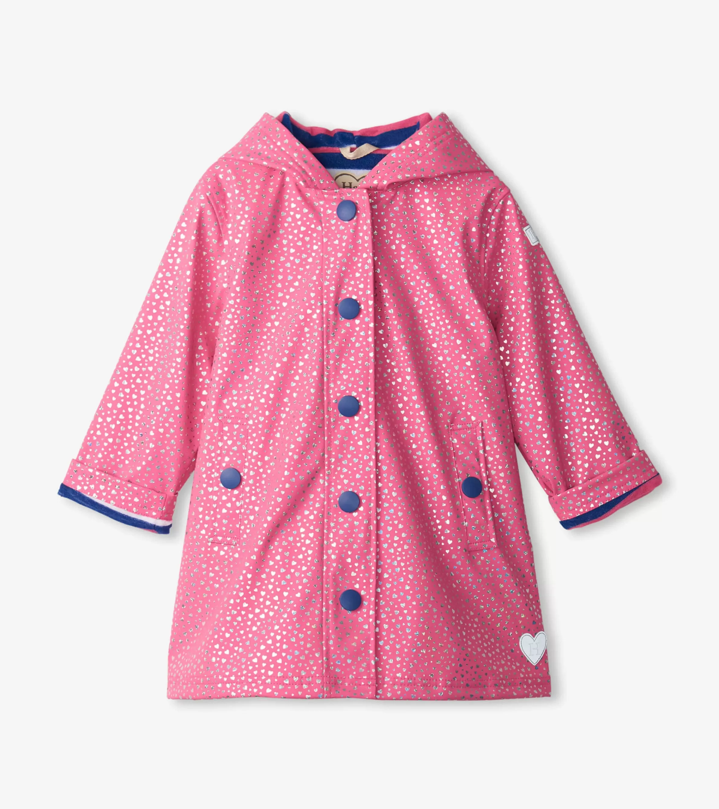 Hatley Rainwear | Rainwear*Girls Glitter Hearts Button-Up Rain Jacket