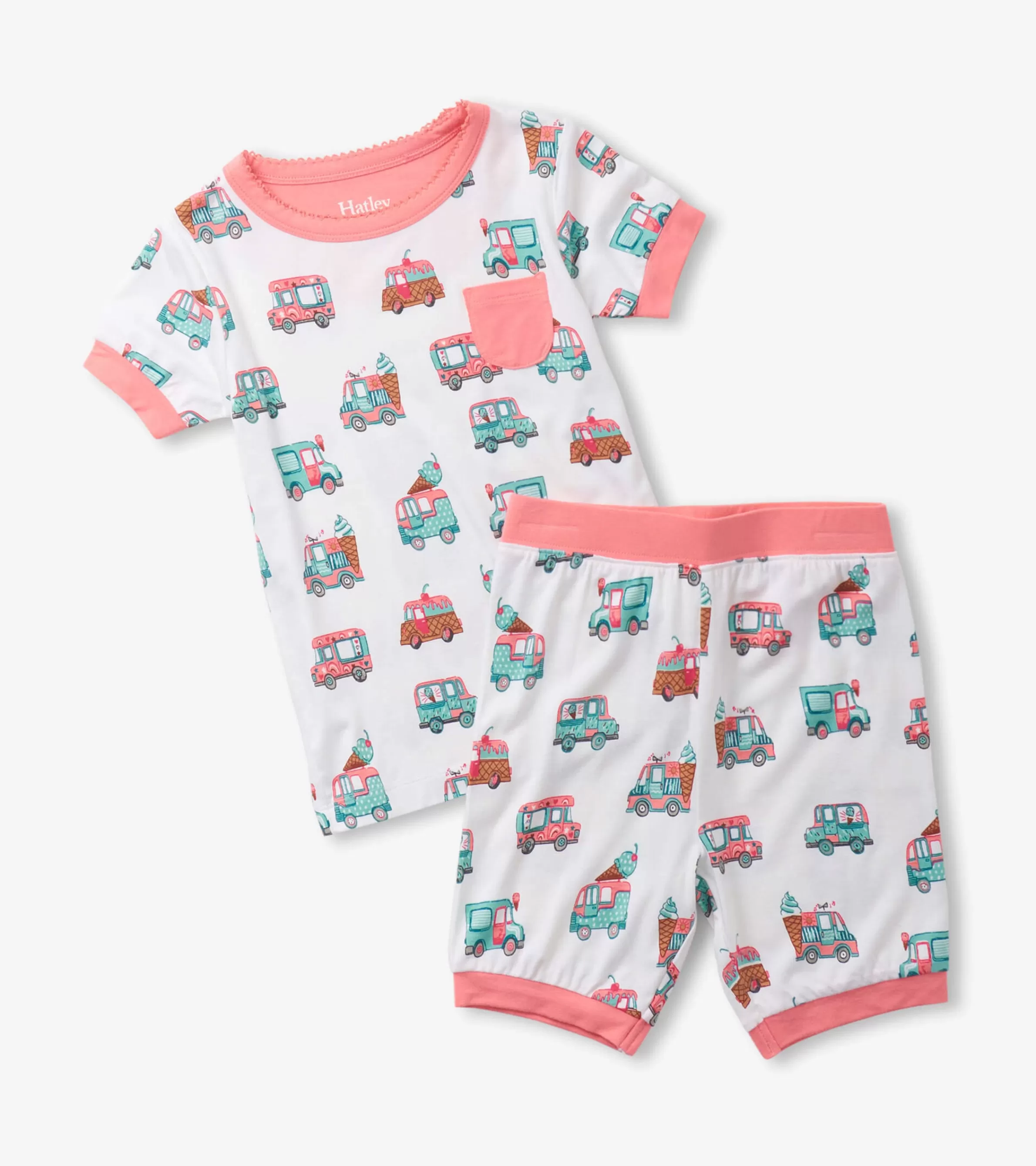 Hatley Sleepwear | Sleepwear*Girls Ice Cream Trucks Bamboo Short Pajama Set