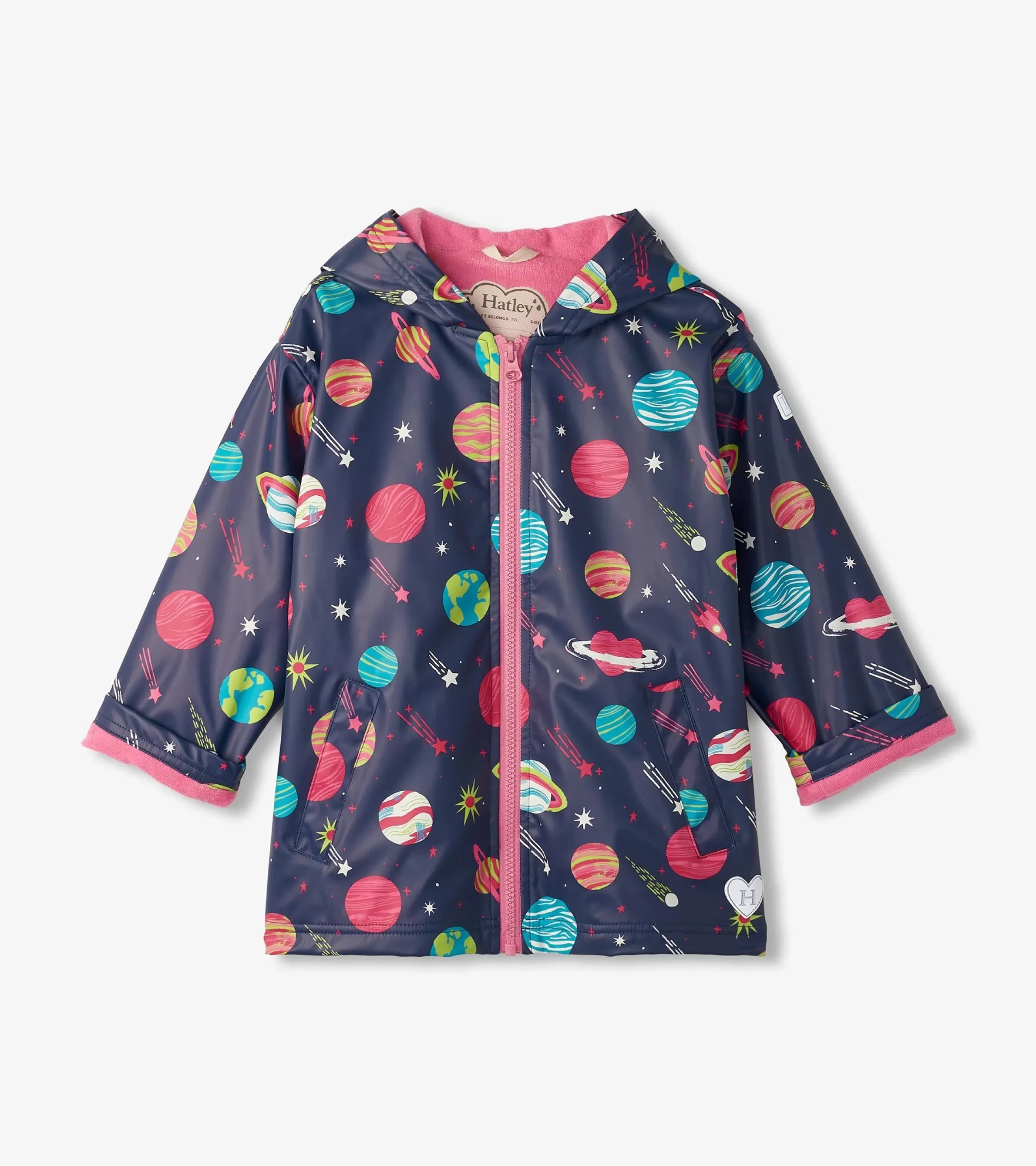 Hatley Rainwear | Rainwear*Girls Interstellar Zip-Up Rain Jacket