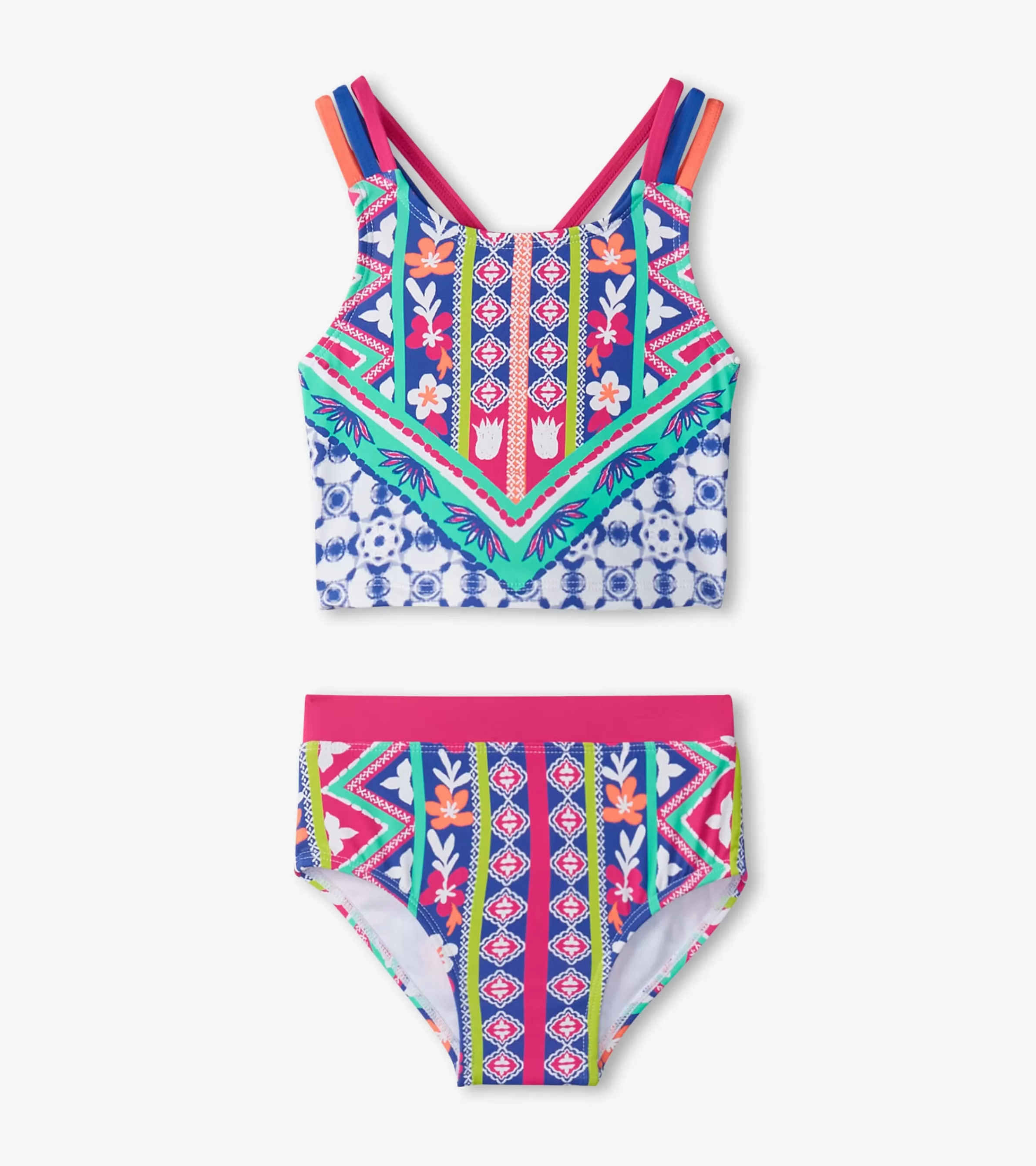 Hatley Swimwear | Swimwear*Girls Kaleidoscope Two-Piece Crop Top Bikini Set