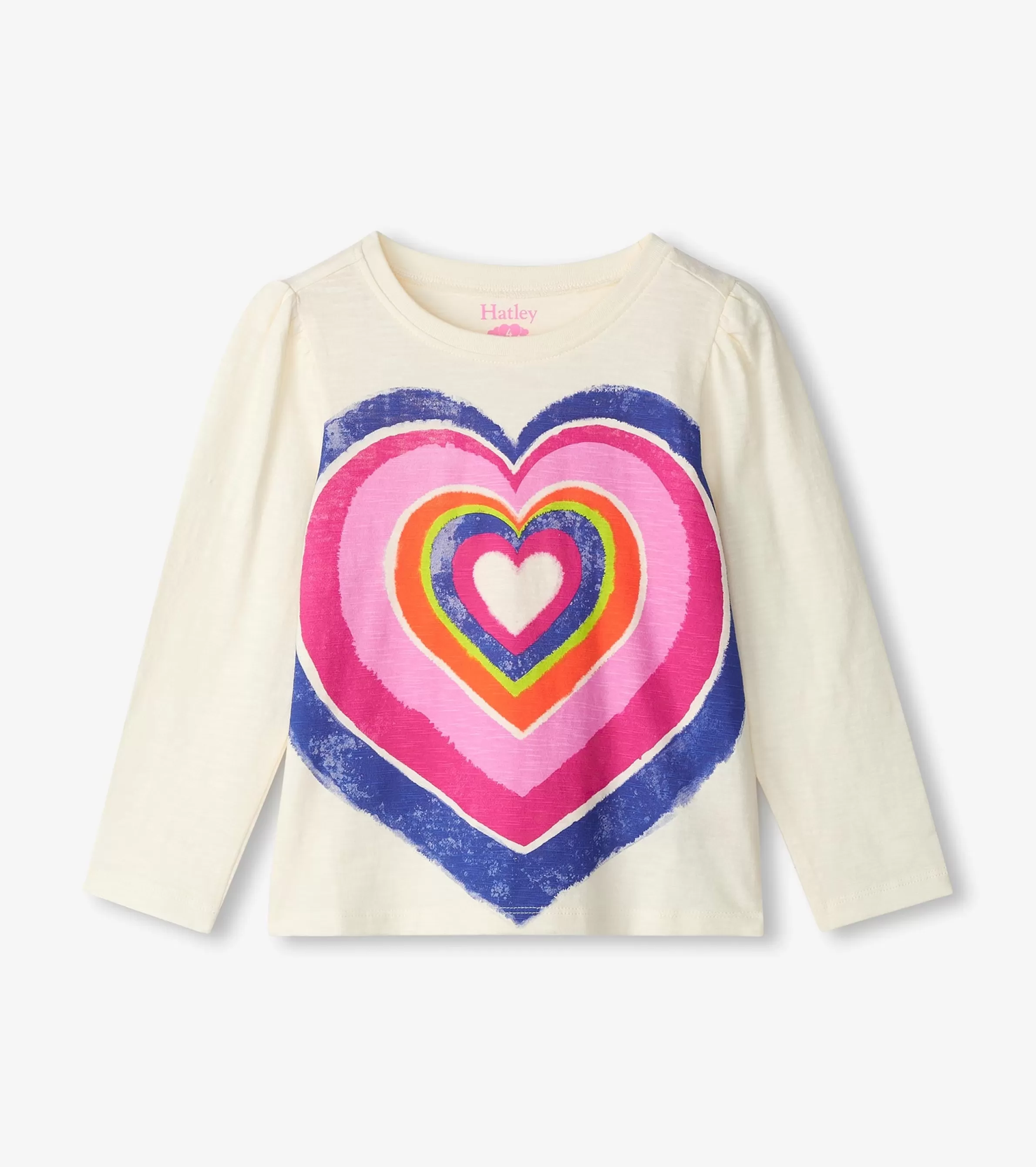 Hatley Tops*Girls Layered Hearts Long Sleeve Graphic Tee