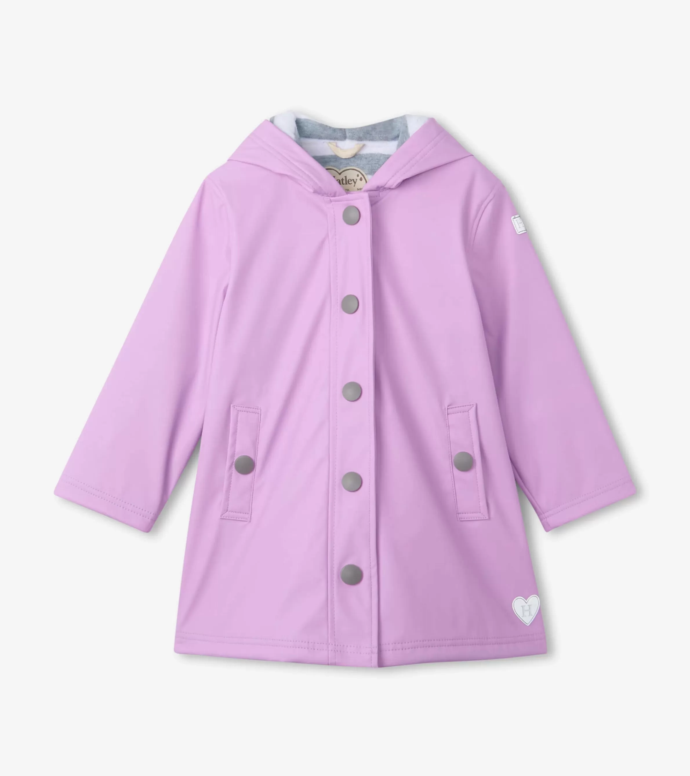 Hatley Rainwear | Rainwear*Girls Lilac Button-Up Rain Jacket