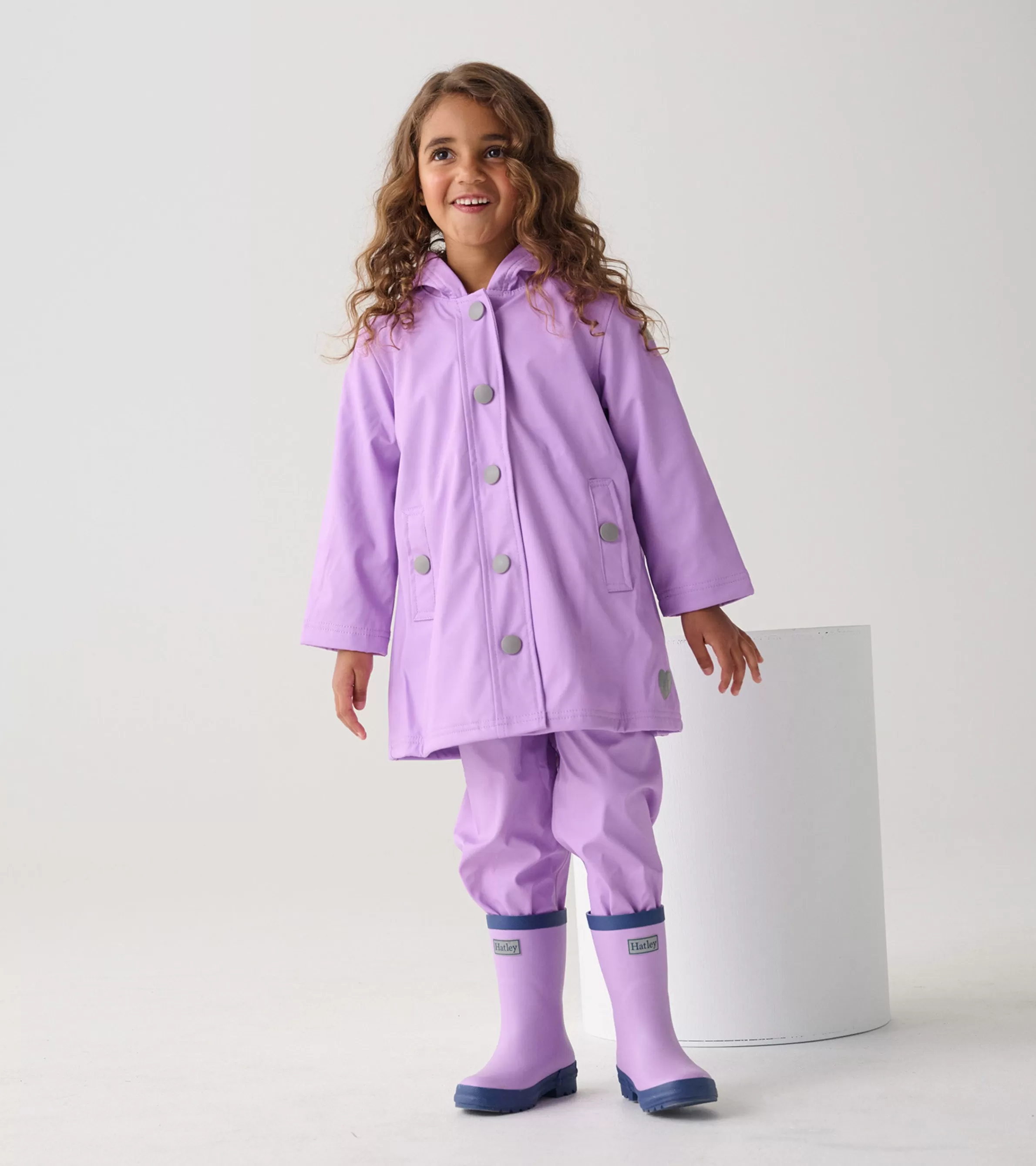 Hatley Rainwear | Rainwear*Girls Lilac Button-Up Rain Jacket