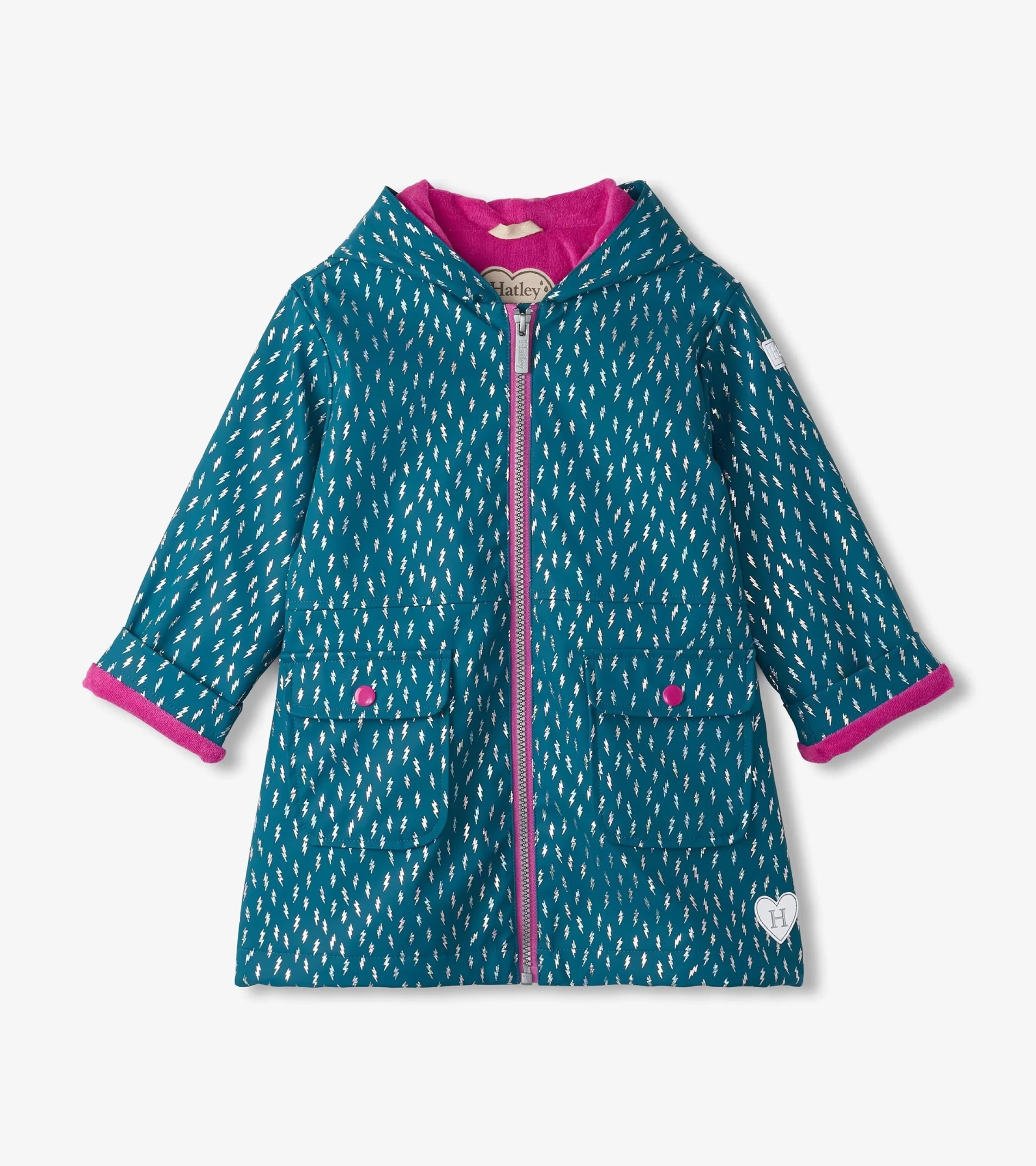 Hatley Rainwear | Rainwear*Girls Mini Lightning Bolts Zip-Up Rain Jacket