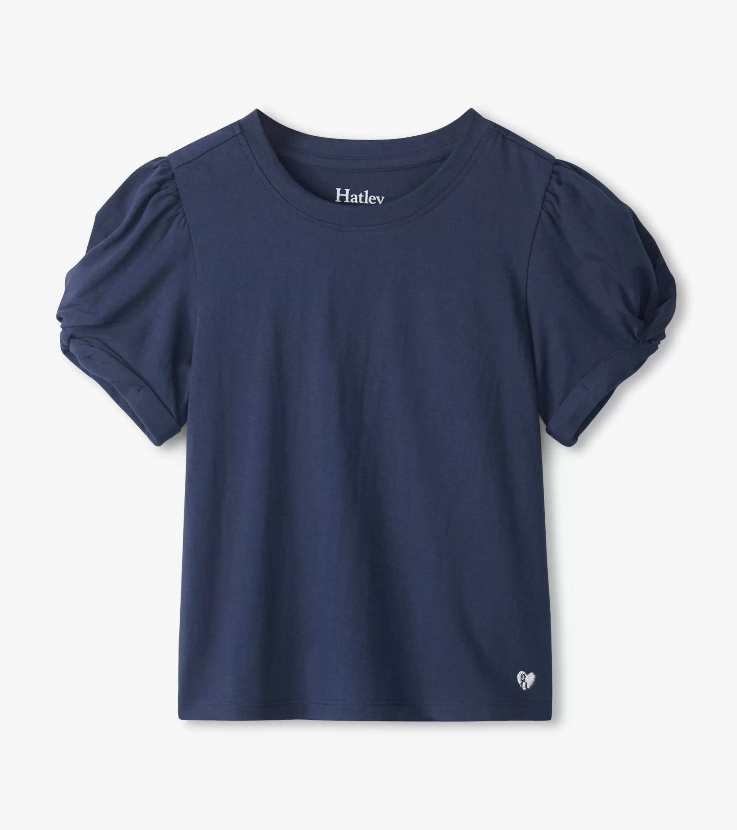 Hatley Tops*Girls Navy Twisted Sleeve Tee