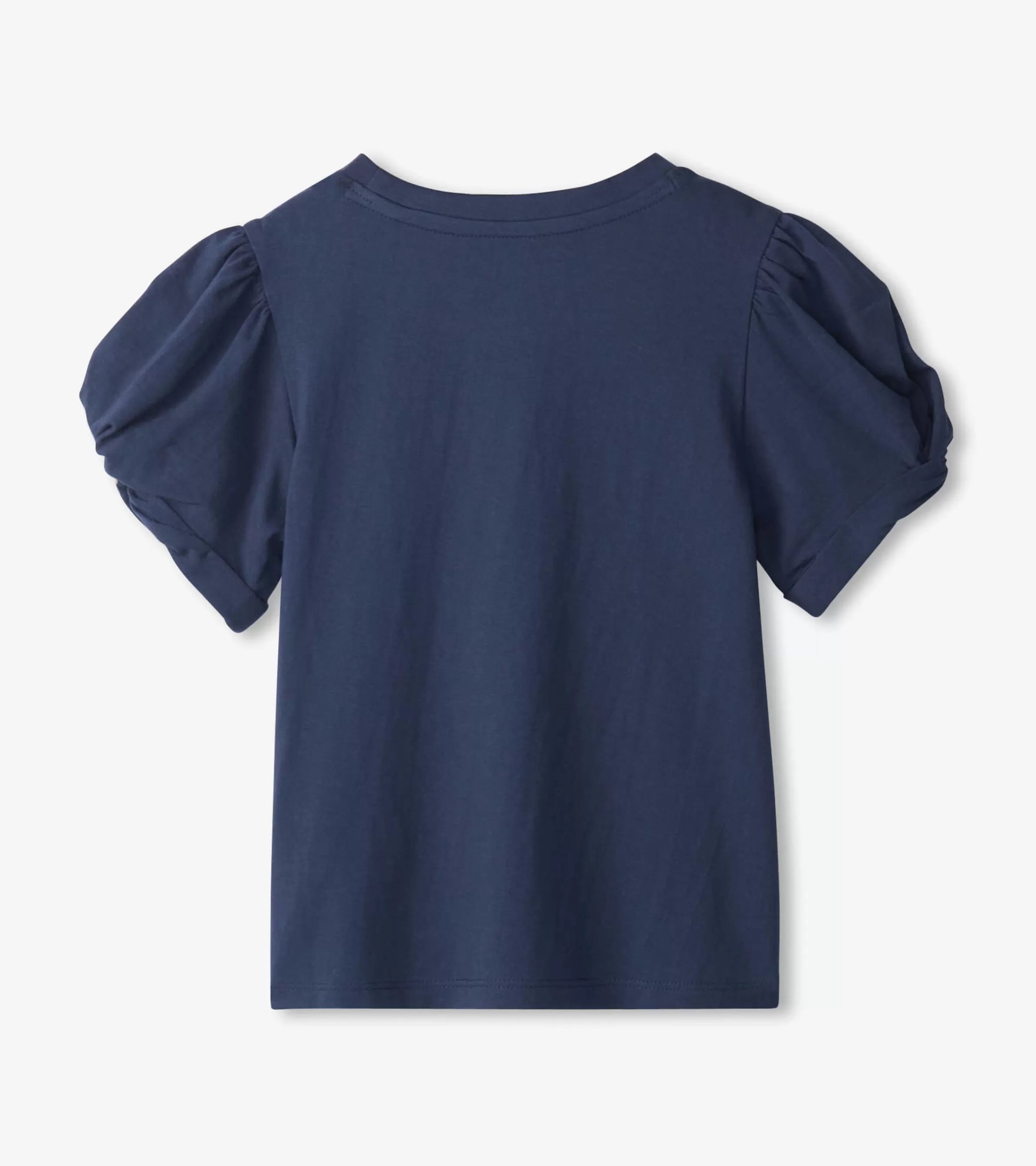 Hatley Tops*Girls Navy Twisted Sleeve Tee