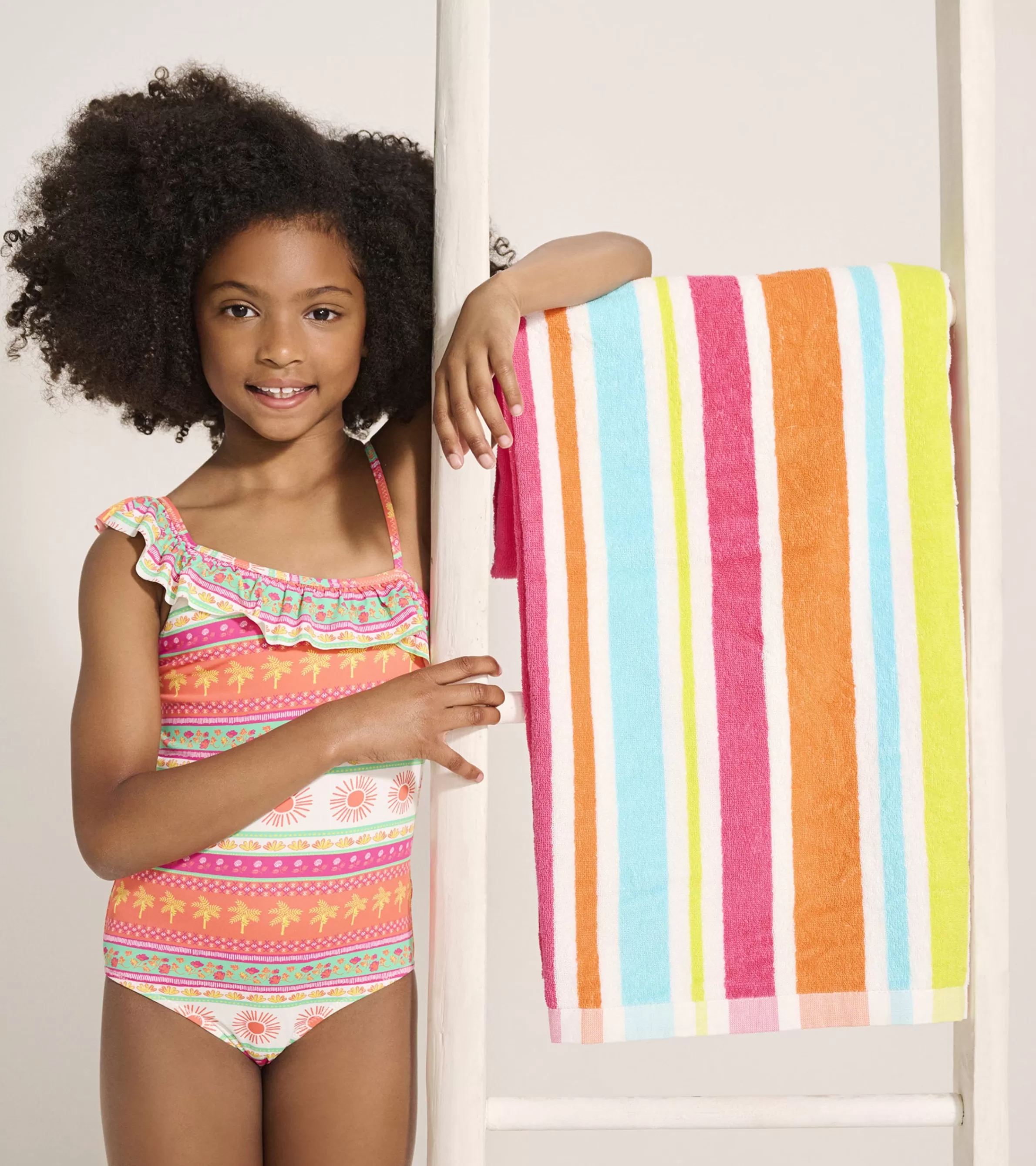 Hatley Swimwear | Swimwear*Girls Ornate Tropicals Ruffle Trim Swimsuit