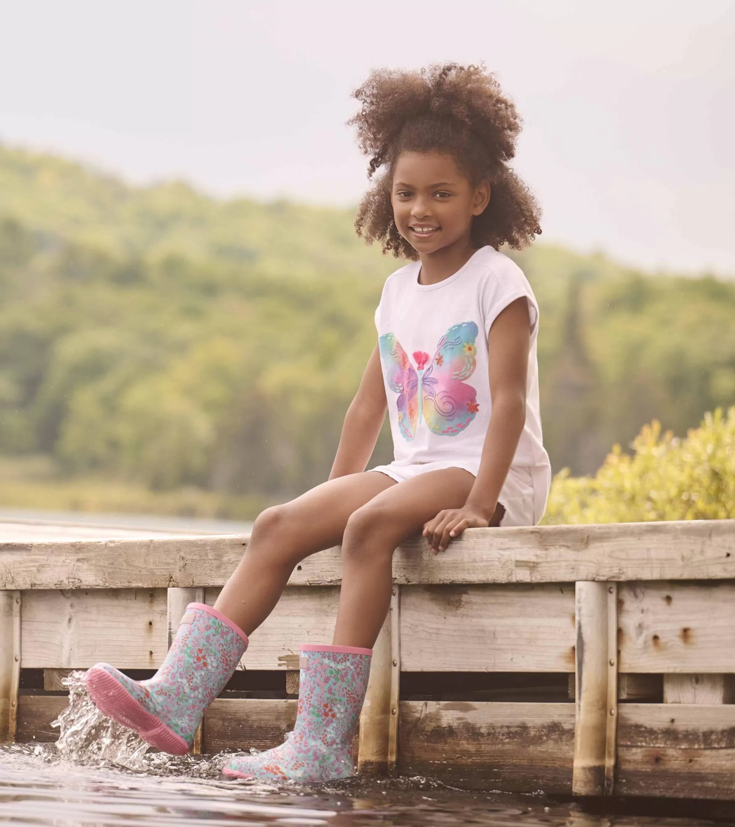 Hatley Tops*Girls Painted Butterfly Relaxed T-Shirt