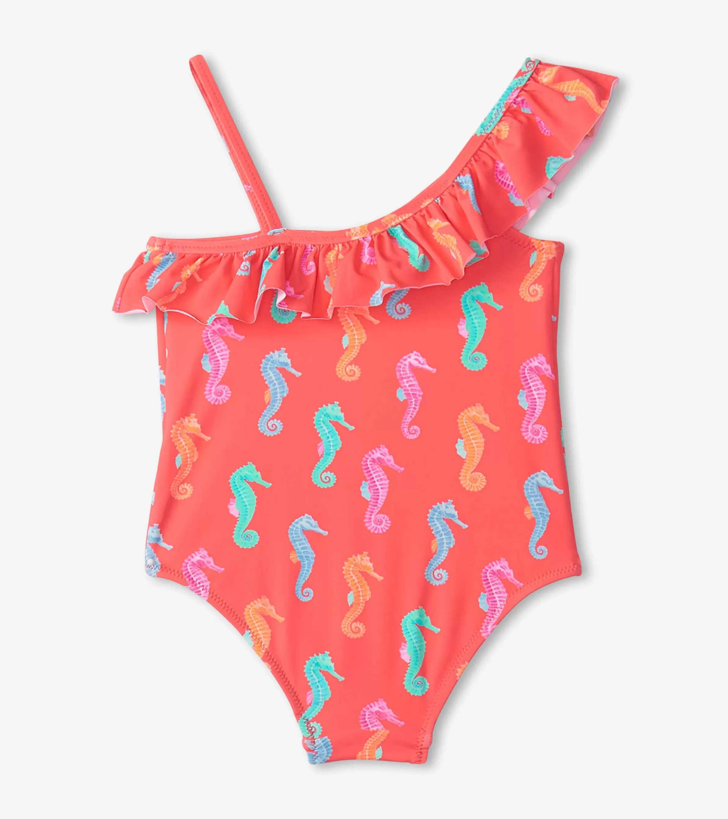 Hatley Swimwear | Swimwear*Girls Painted Sea Horses Ruffle Trim Swimsuit