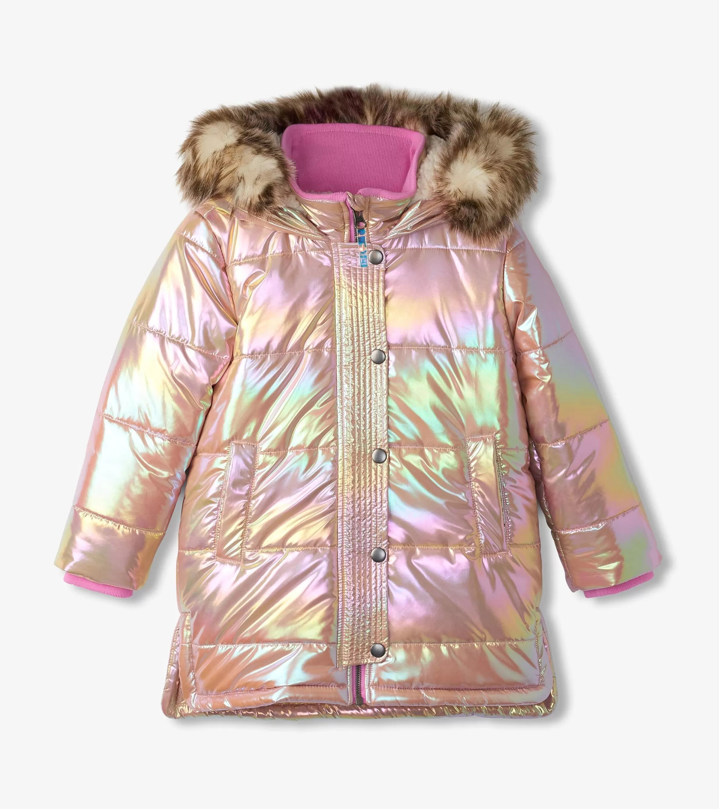 Hatley Outerwear*Girls Pink Moon Puffer Jacket