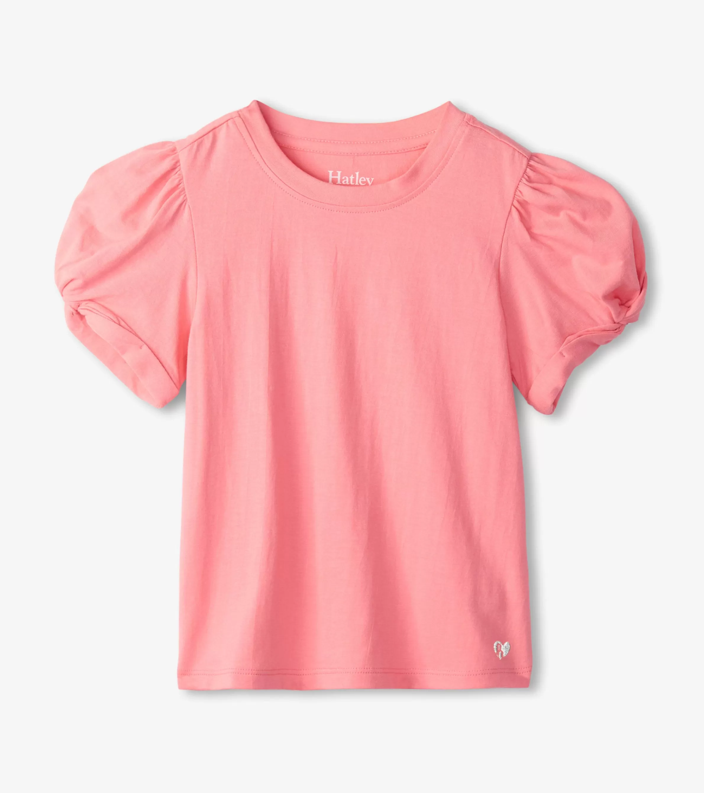 Hatley Tops*Girls Pink Sachet Twisted Sleeve Tee