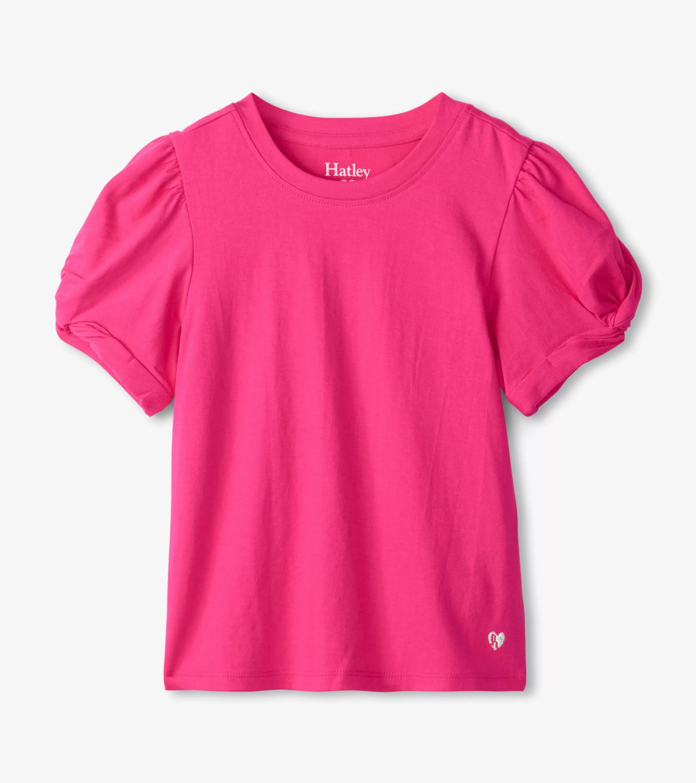 Hatley Tops*Girls Pink Twisted Sleeve Tee