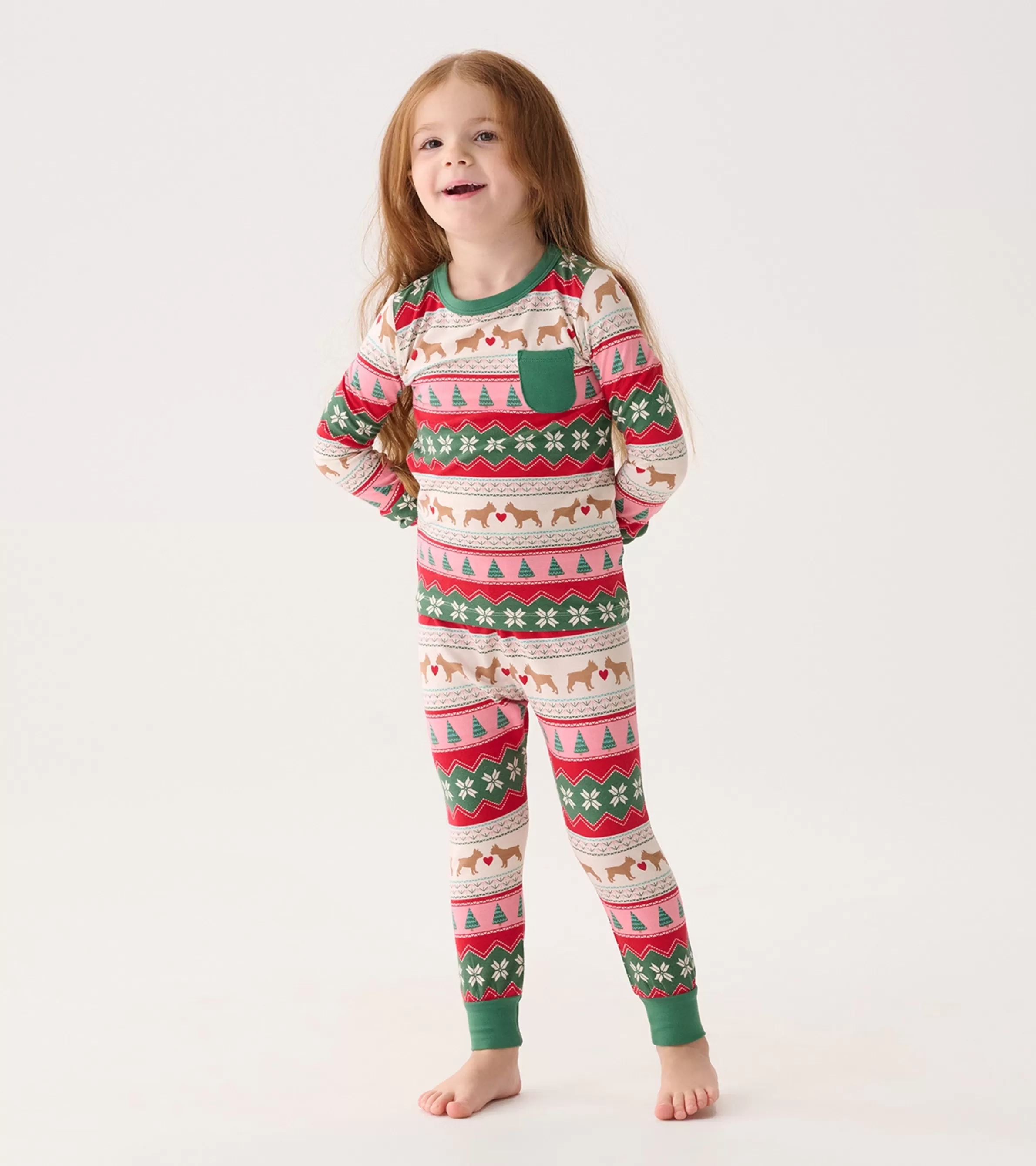 Hatley Sleepwear | Sleepwear*Girls Puppy Hearts Fair Isle Bamboo Pajama Set