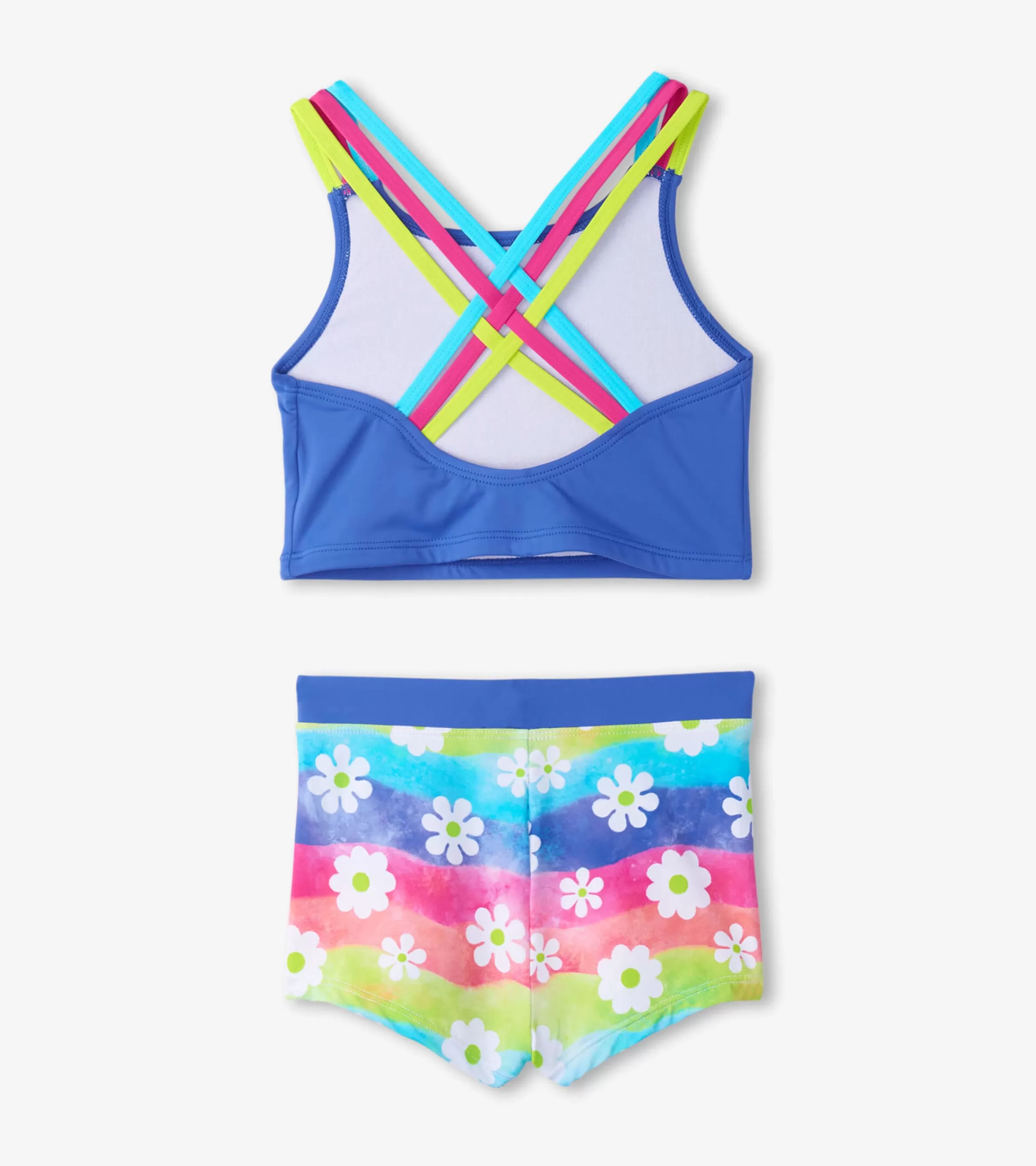 Hatley Swimwear | Swimwear*Girls Rainbow Flower Two-Piece Crop Top Bikini Set