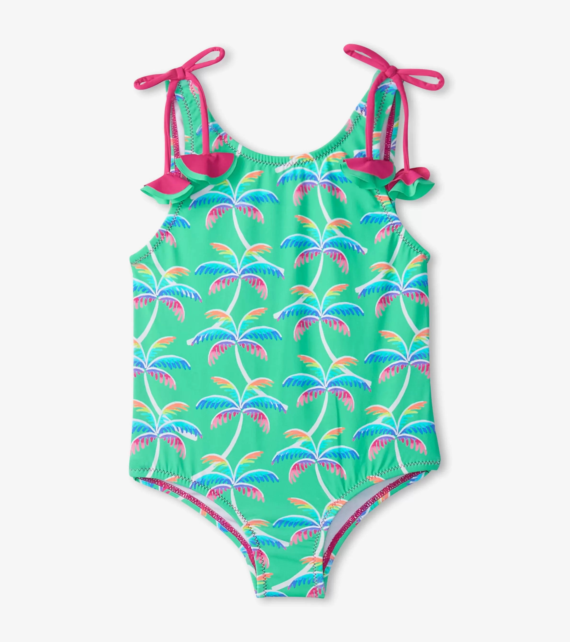 Hatley Swimwear | Swimwear*Girls Rainbow Palm Shoulder Shoulder Bow Swimsuit