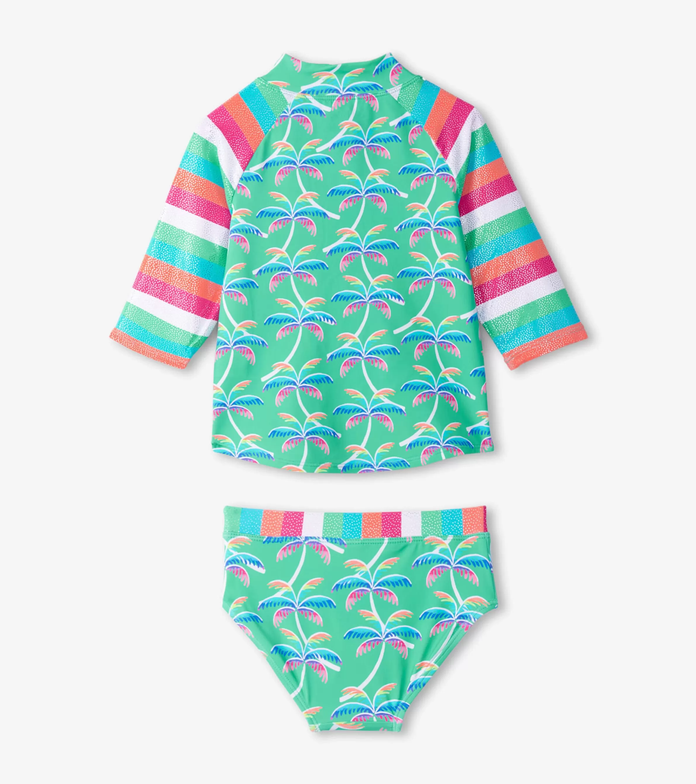 Hatley Swimwear | Swimwear*Girls Rainbow Palm Two-Piece Rashguard Set