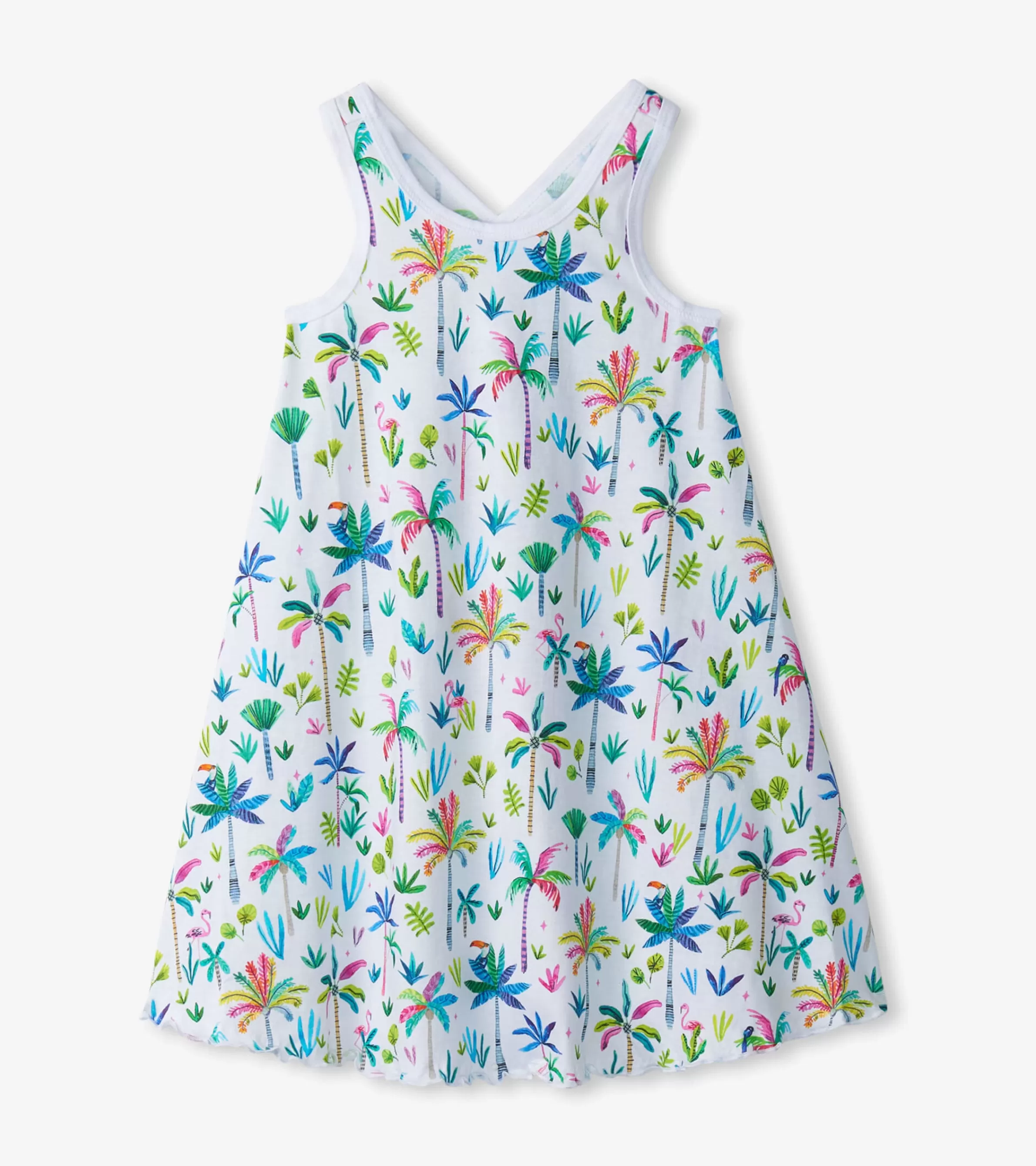 Hatley Dresses*Girls Rainbow Palms Trapeze Dress