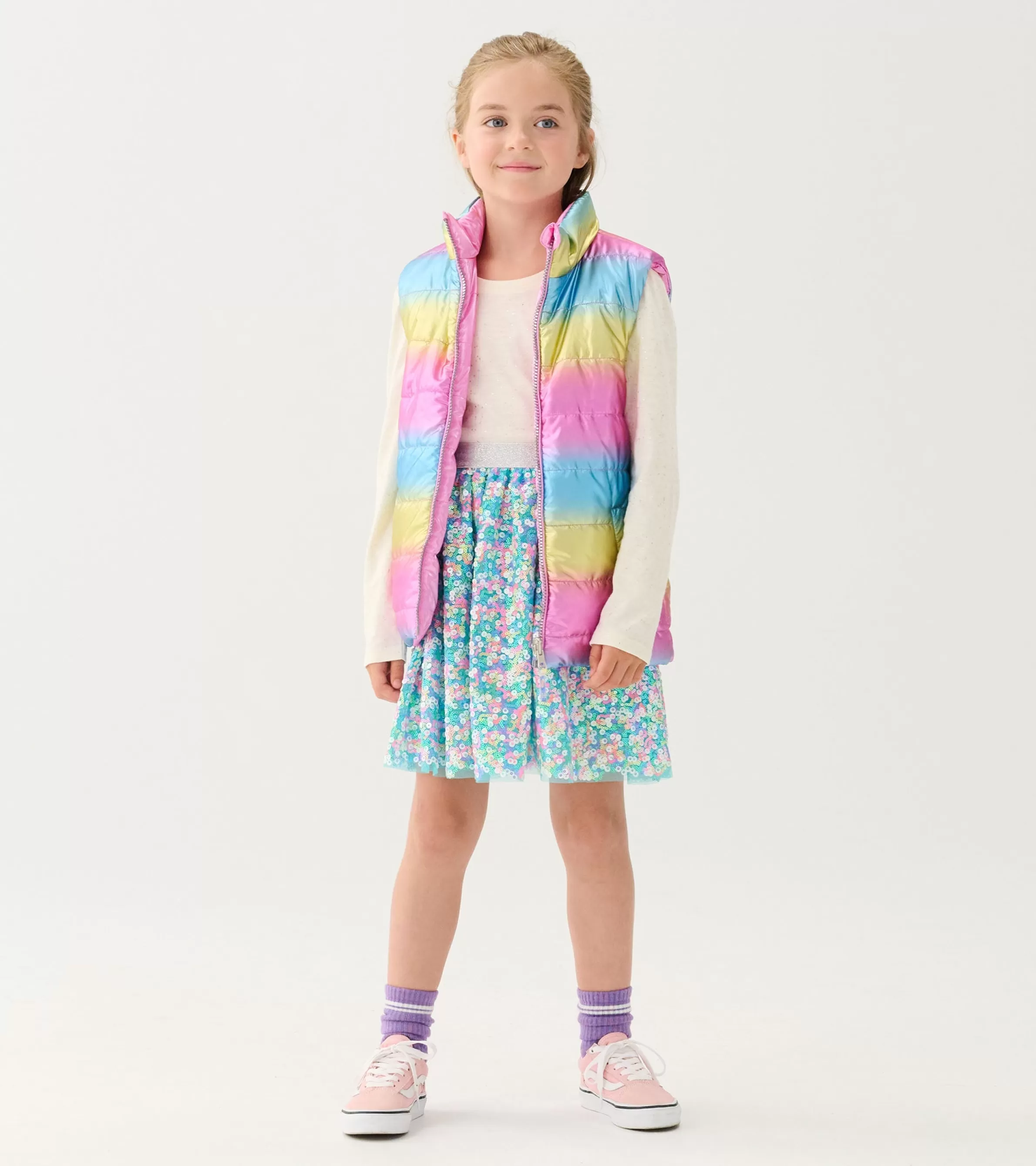 Hatley Outerwear | Tops*Girls Rainbow Shine Reversible Quilted Vest